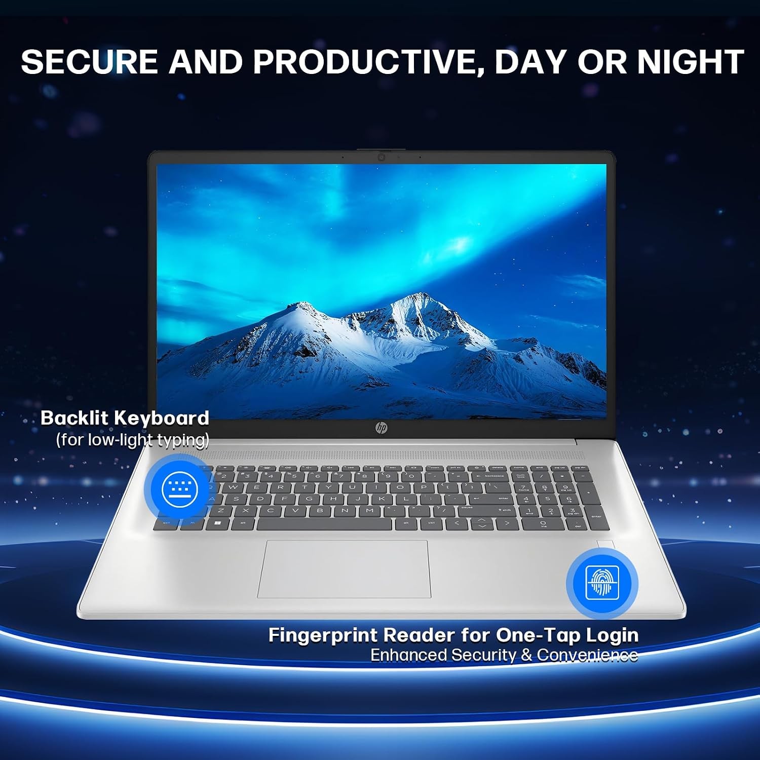 HP 17.3″HD+ Laptop – Backlit Intel Core i5-1334U 10cores 16GB 1TB SSD Win 11 P