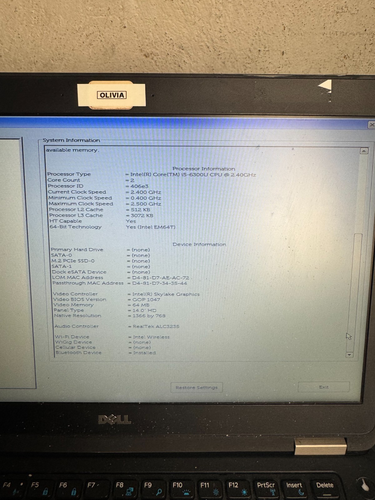 Dell Latitude E5470 Core i5-6300U, 8GB RAM, 14″ Laptop *READ #5330