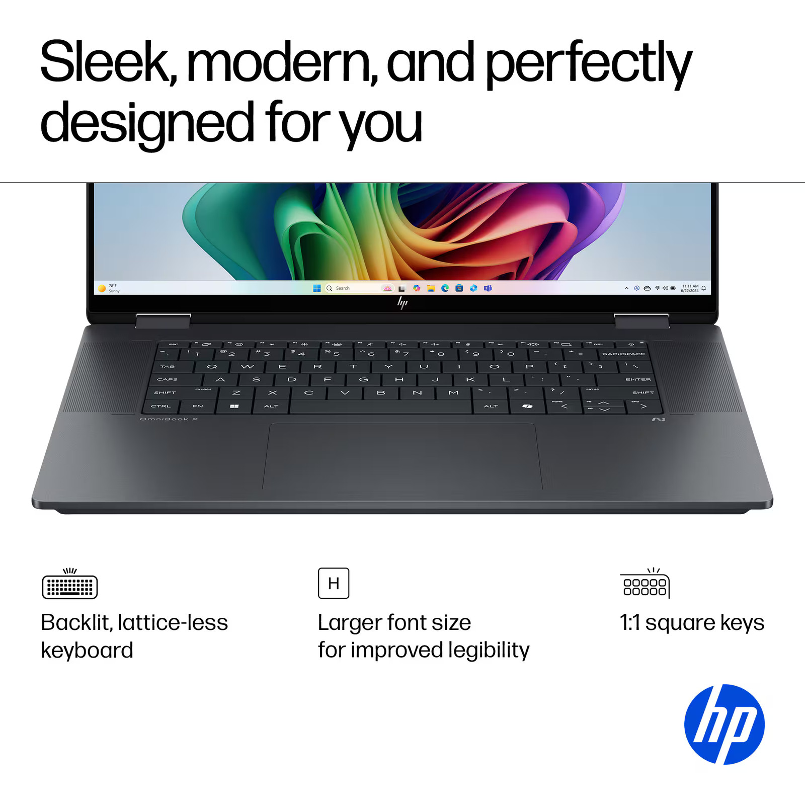 HP – OmniBook X Flip 2-in-1 – 16″ 2K Touch-Screen Laptop – Intel Core Ultra 7…