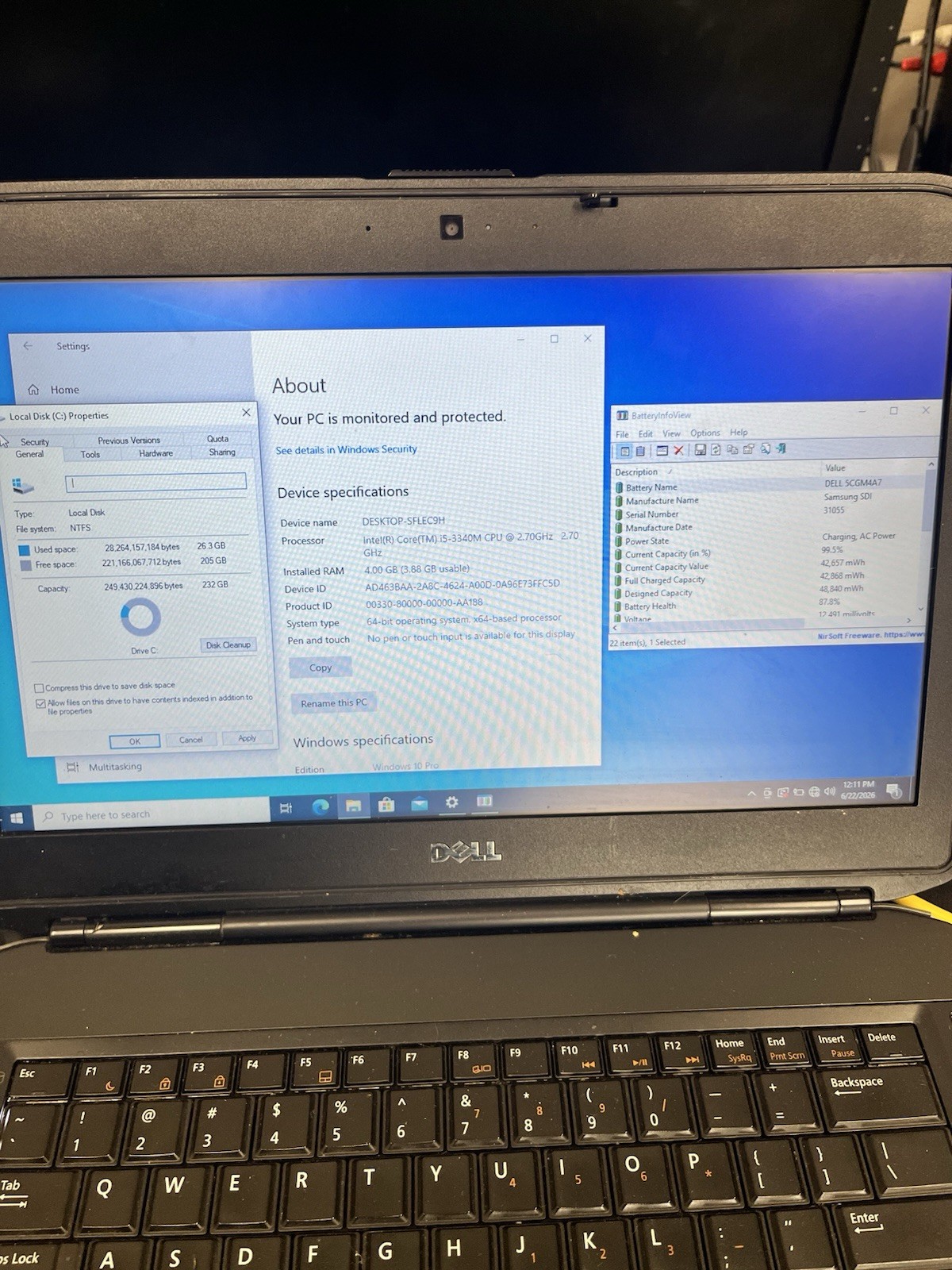 Dell Latitude E5430 – i5-3340M – 4GB Ram 256 HDD