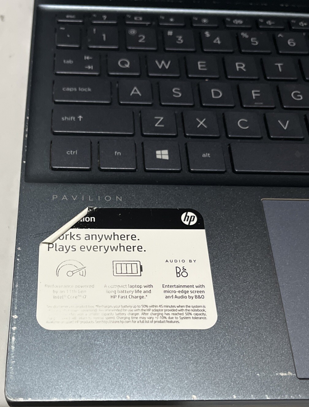 HP Pavilion 15-eg0073cl 15.6″ i7-1165G7@2.8GHz, 16GB RAM, 256GB M2, W11H *READ*