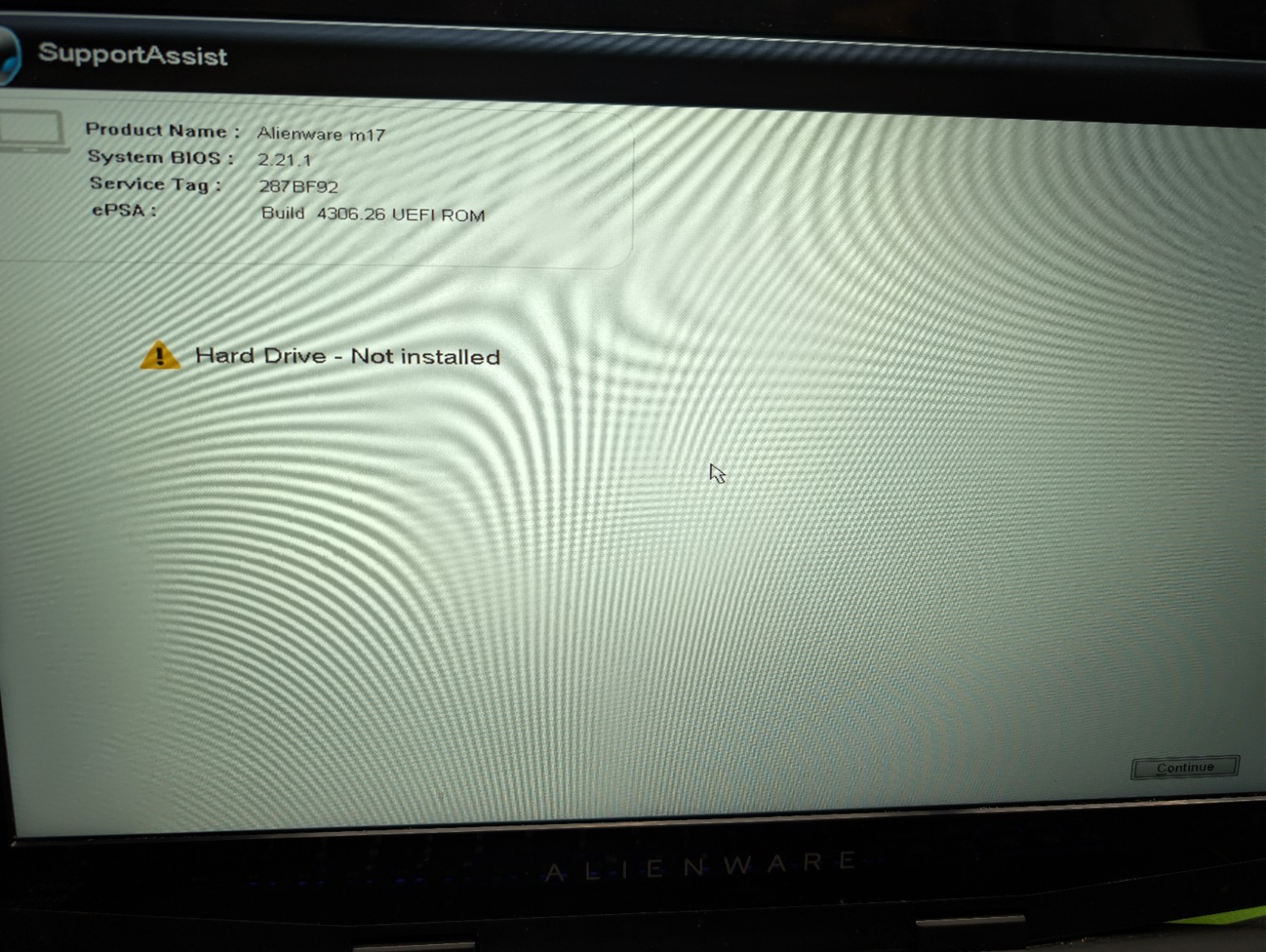 alienware m17 r1 SSD Or Hard Drive