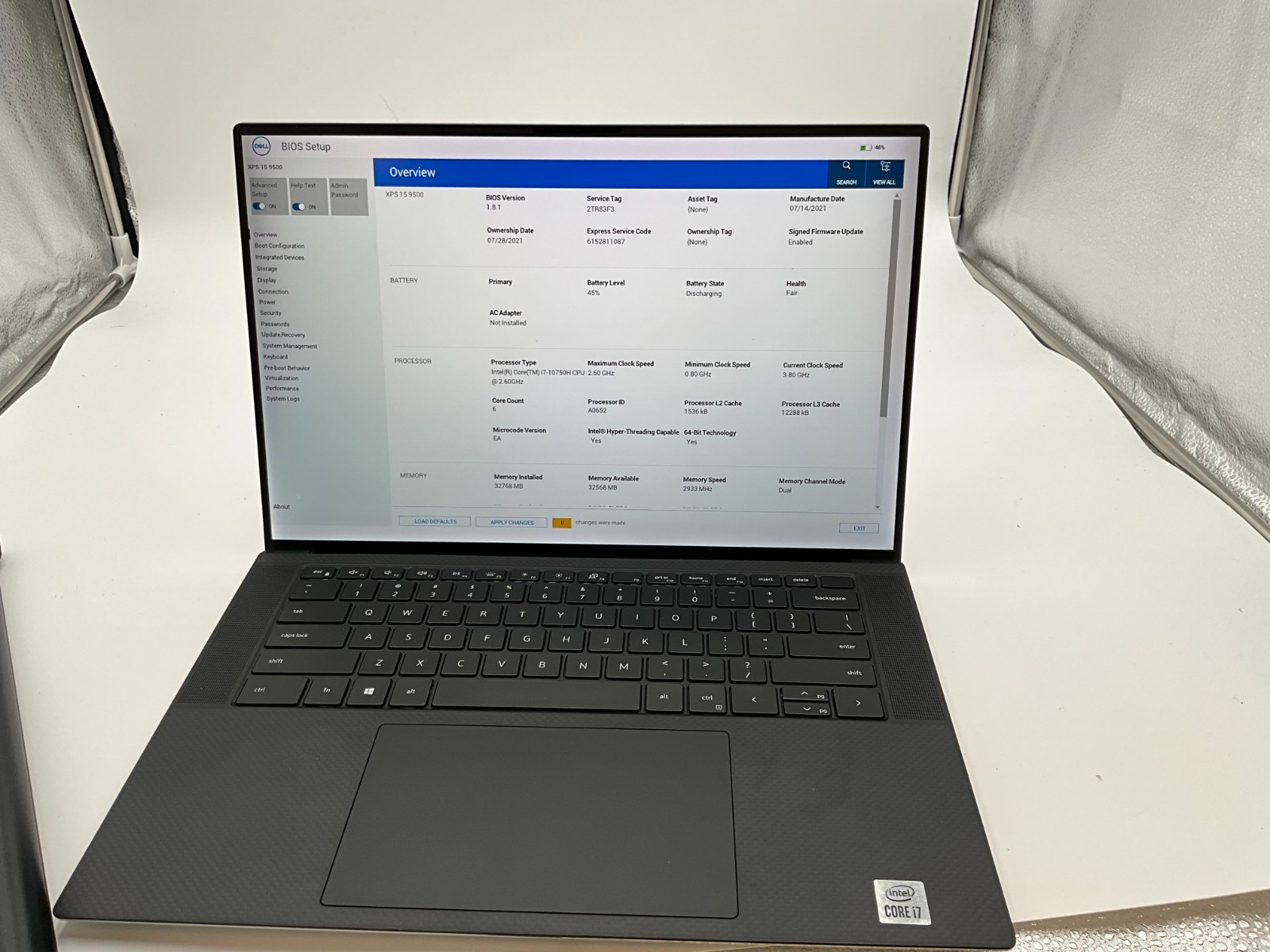 DELL XPS 15 9500 i7-10750H 2.6G 32GB DDR4 1TB GTX 1650 Ti LAPTOP FAIR 2TR83F3