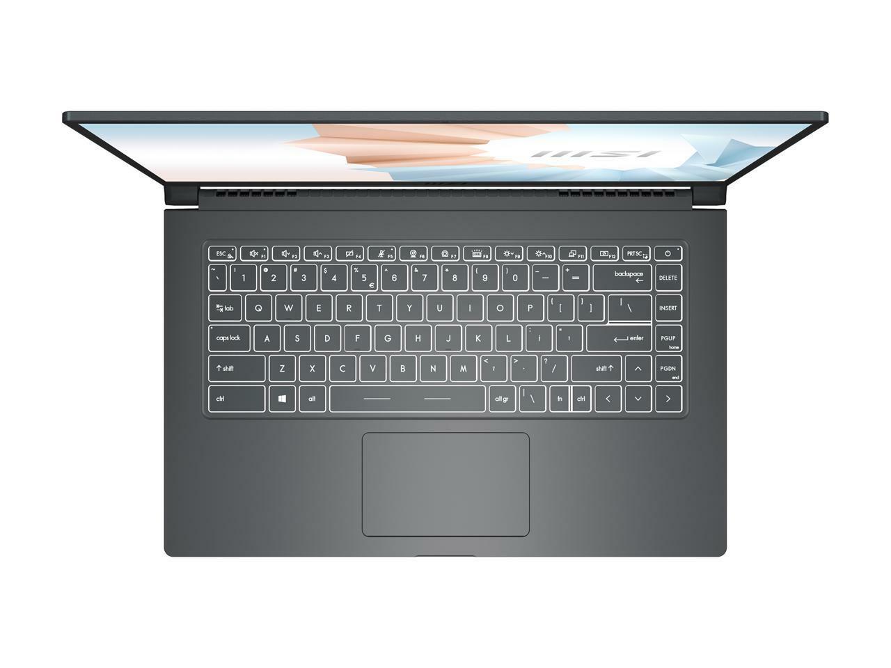 New MSI Modern 15 A11MU-652 15.6” FHD Laptop Intel i7-1195G7 8GB 1TB Iris Xe