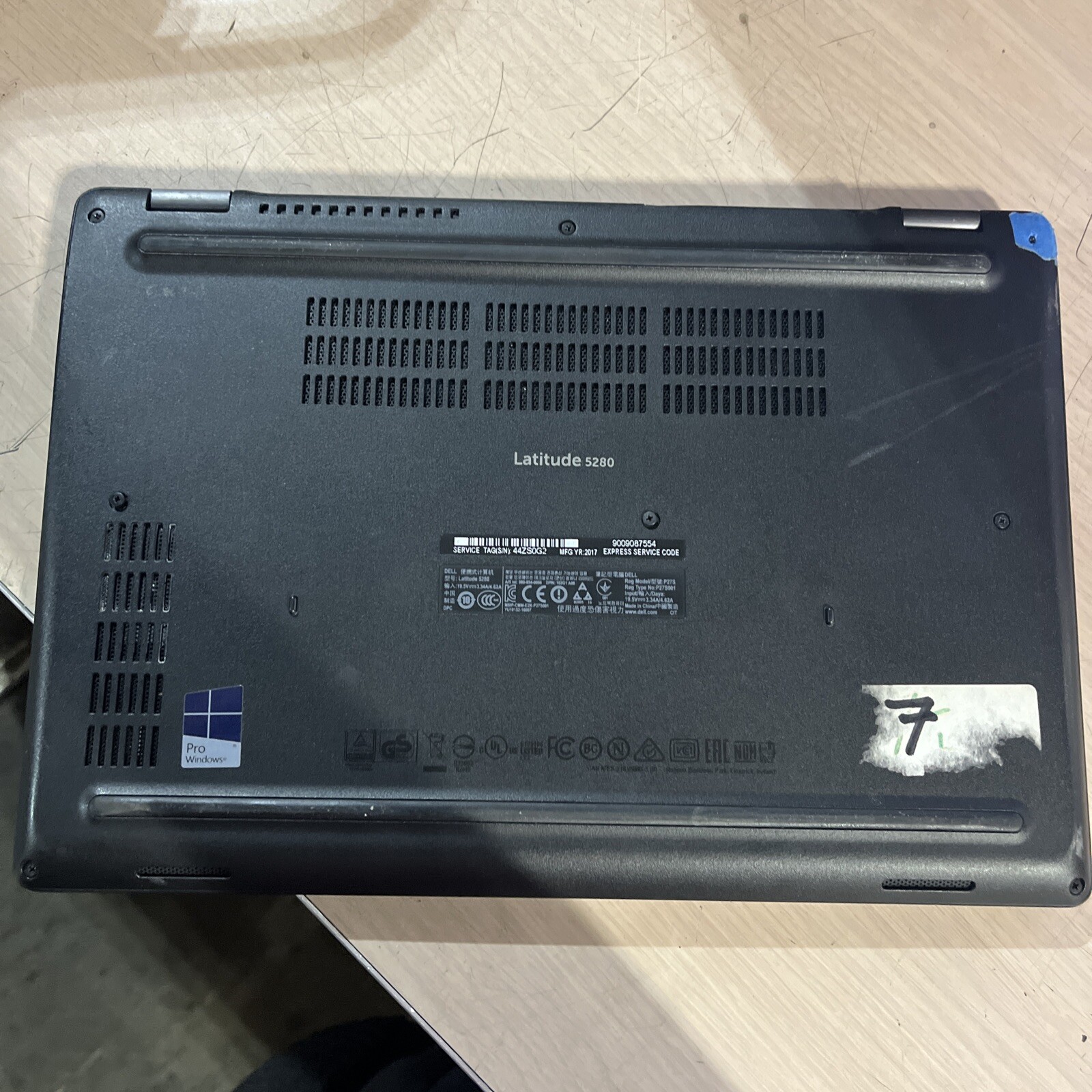 DELL LATITUDE 5280 INTEL CORE I3-7100U 2.40GHZ 8GB RAM NO HD 5
