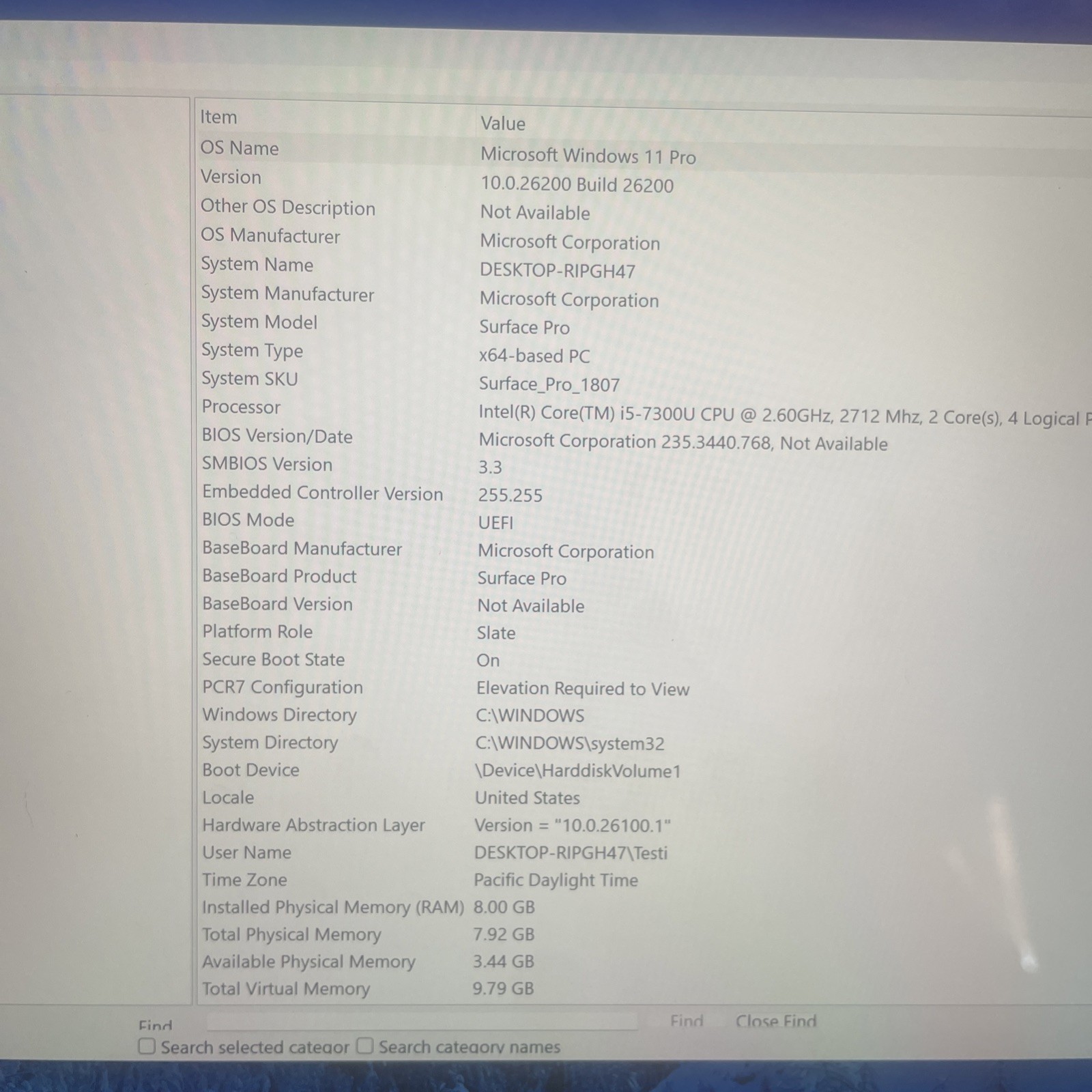 Microsoft Surface Pro 5 1807 12.3″ i5 2.6GHz 8GB RAM 256GB SSD