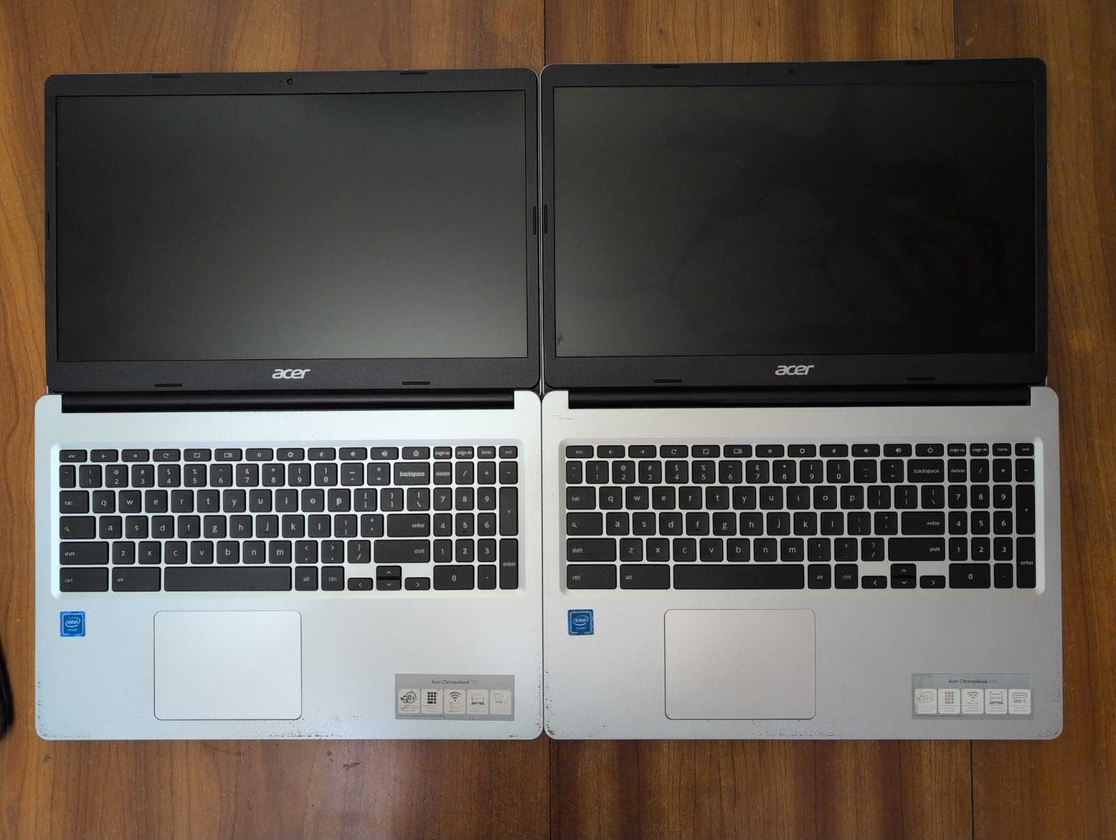 Lot Of 2 x Acer Chromebook CB315-3H- Series Model N19Q3 Broken Screens