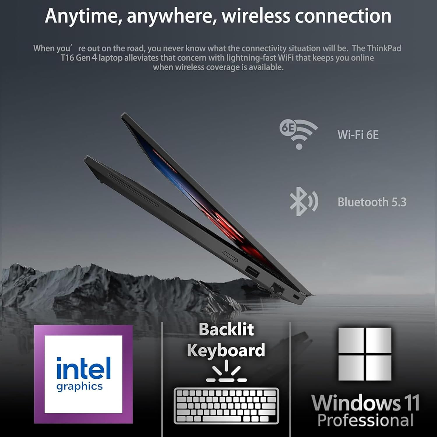 Thinkpad T16 Gen 4 AI Business Laptop 16” FHD+ Display, Intel Ultra 7 255U (Beat