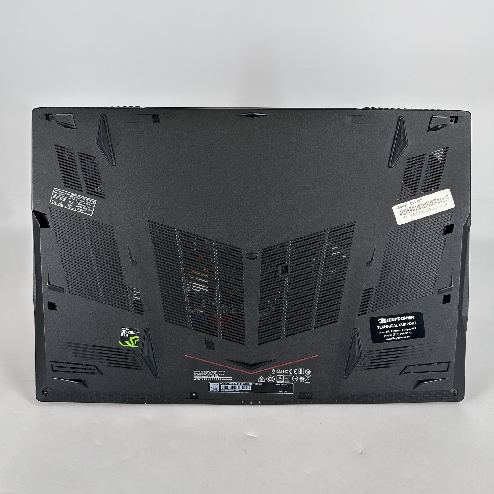 MSI Pulse GL73 16 FHD i7-8750H 2.20GHz 16GB 128GB SSD/1TB HDD GTX 1050 Ti Good