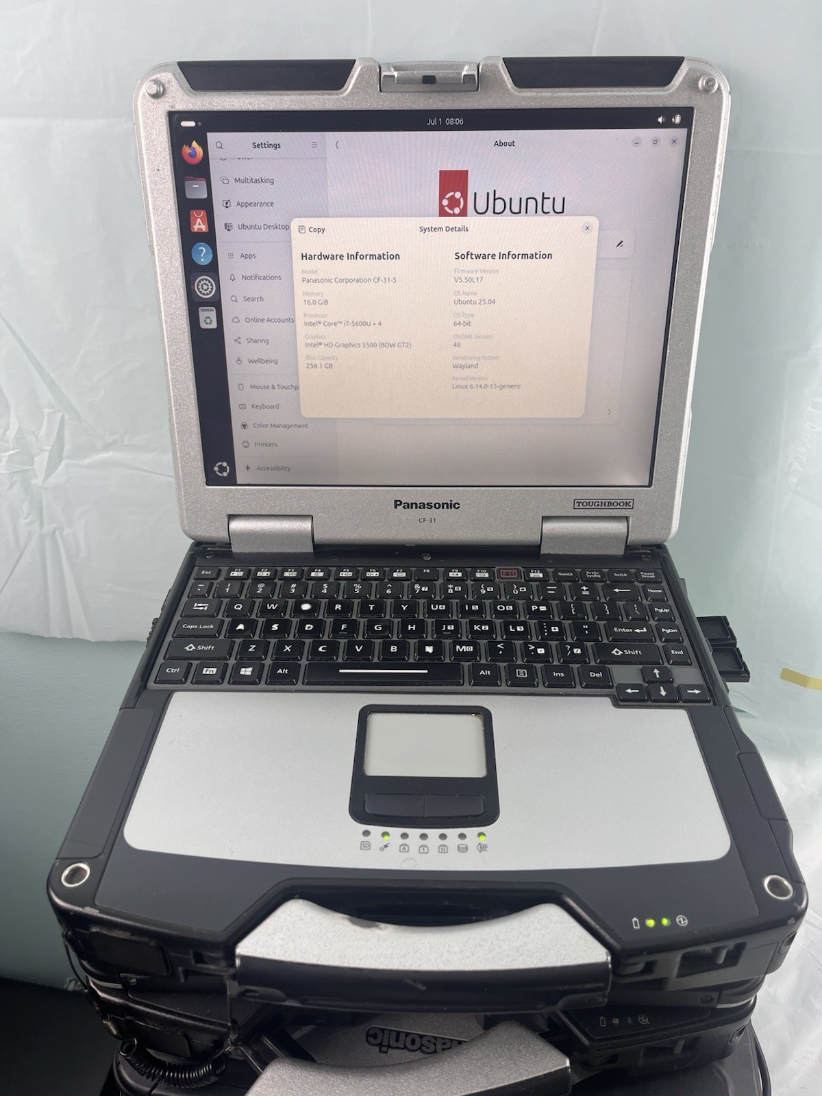 mk5/core i7/5600/cf-31/256GB SSD/16GB/Panasonic Toughbook/CF-3112670vm/2.6ghz