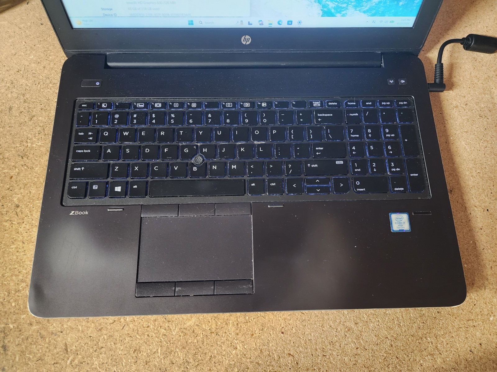HP ZBook 15 G4 i7-7820HQ 2.9GHz 32GB RAM 256GB SSD W11 Pro Quadro M2200