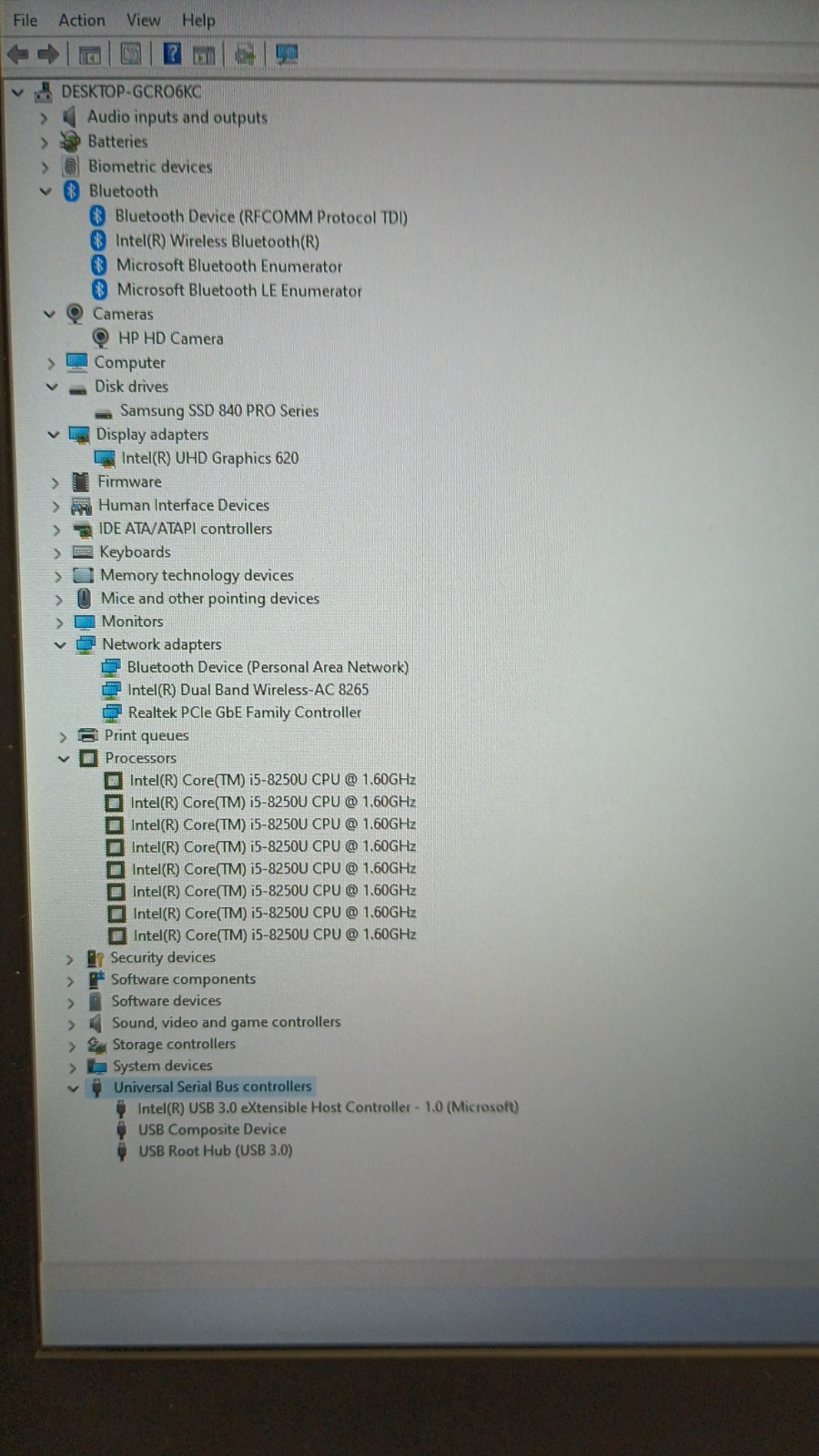 80702 Probook450 G5 w/charger.i5 8250U.16GB.250GB SSD.15.6’FHD.W11 Pro