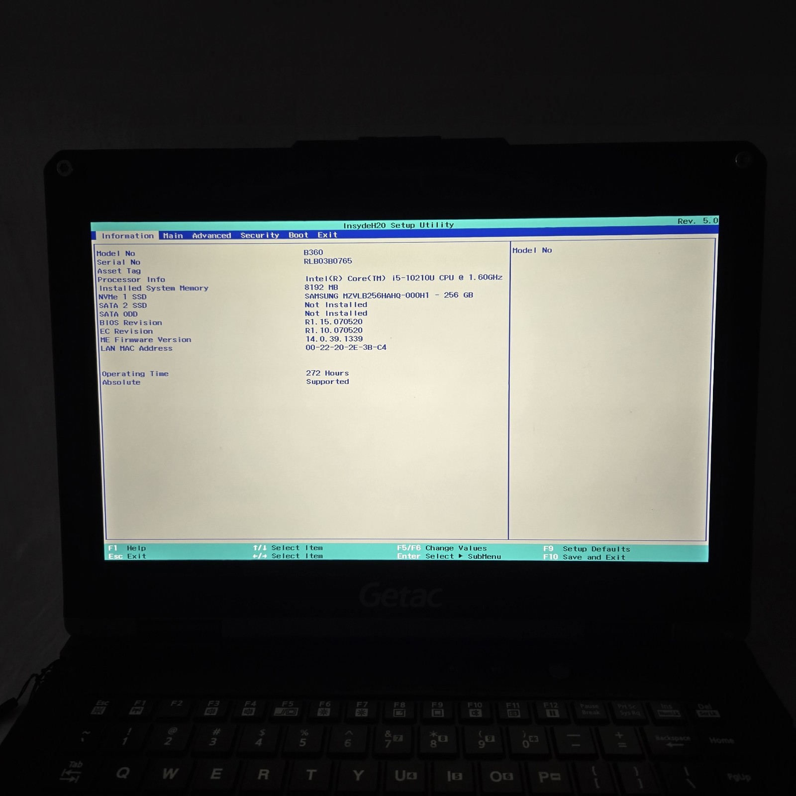 Getac B360 Rugged Laptop i5-10210U 256GB SSD 8GB RAM – 4G LTE – Win11 – Grade B