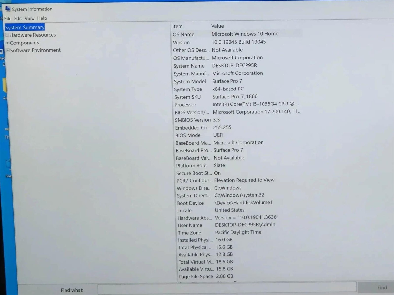 Microsoft Surface Pro 7 1866 Core i5-1035G4 1.10GHz 16GB 256GB