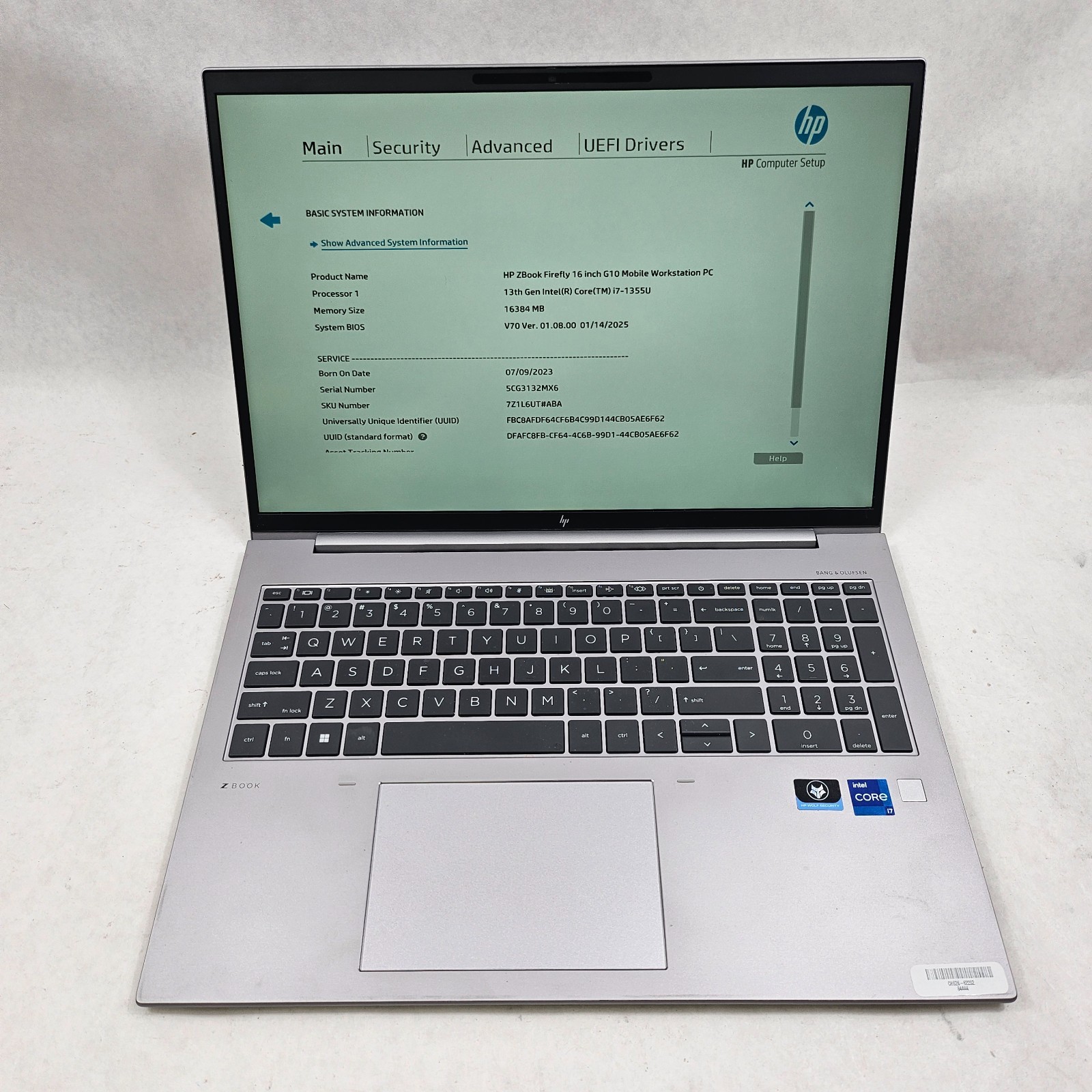 HP ZBook Firefly 16 G10 Intel Core i7-1335U 16GB DDR5 512GB NVMe RTX A500
