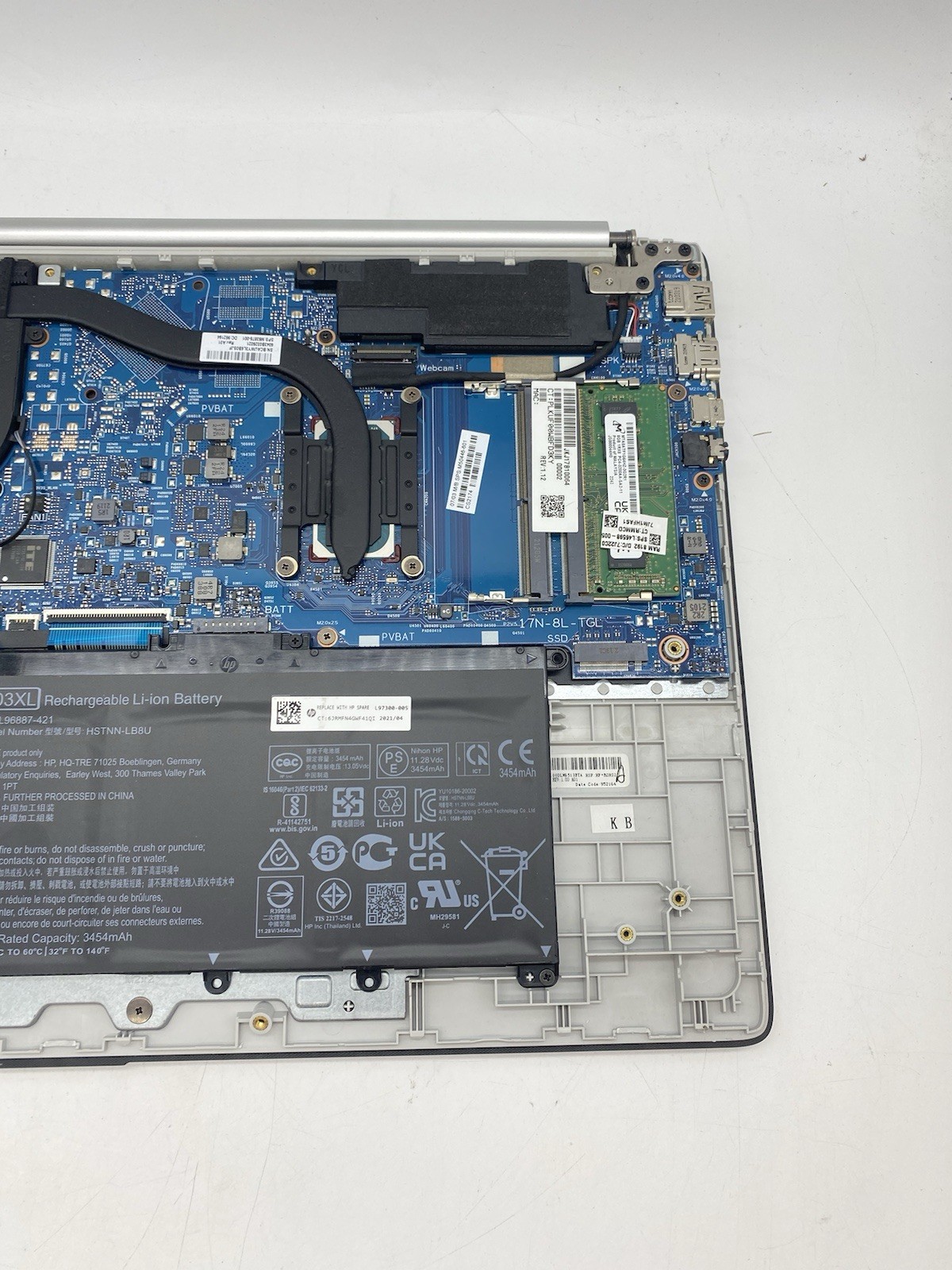 HP 17-cn0173st 17t Laptop PC 17.3″ 1080P i3 8GB NO SSD NO OS READ!! (L7)