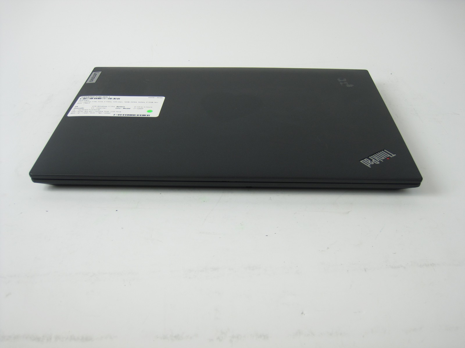 Lenovo ThinkPad P16s Gen 1 15″ 16GB DDR4 i7-1260P 2.1GHz 512GB NVMe Win11Pro
