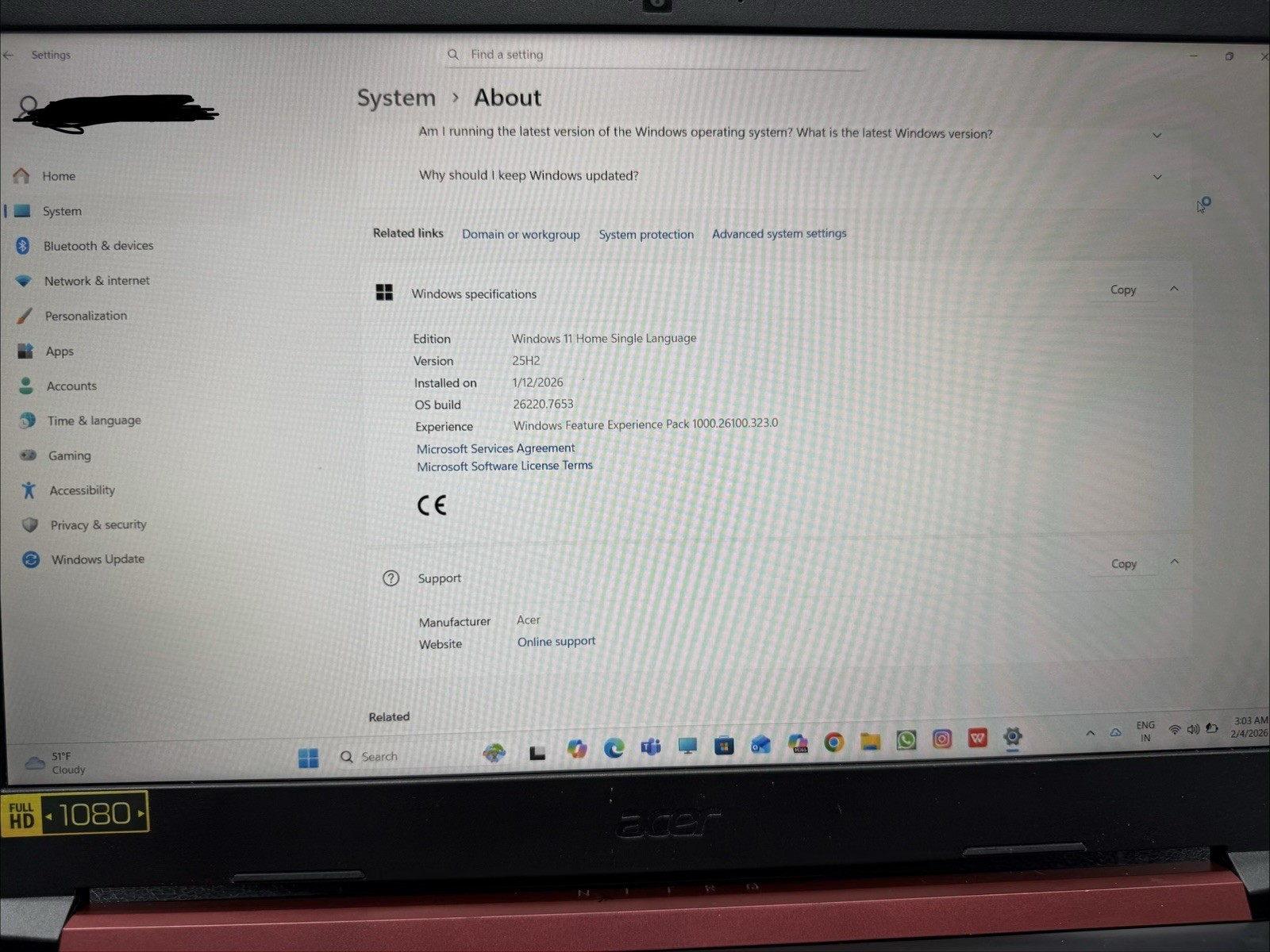 Acer Nitro 5 AN515-43 Gaming Laptop AMD Ryzen 5 GTX 8GB 477GB SSD 15.6″ FHD