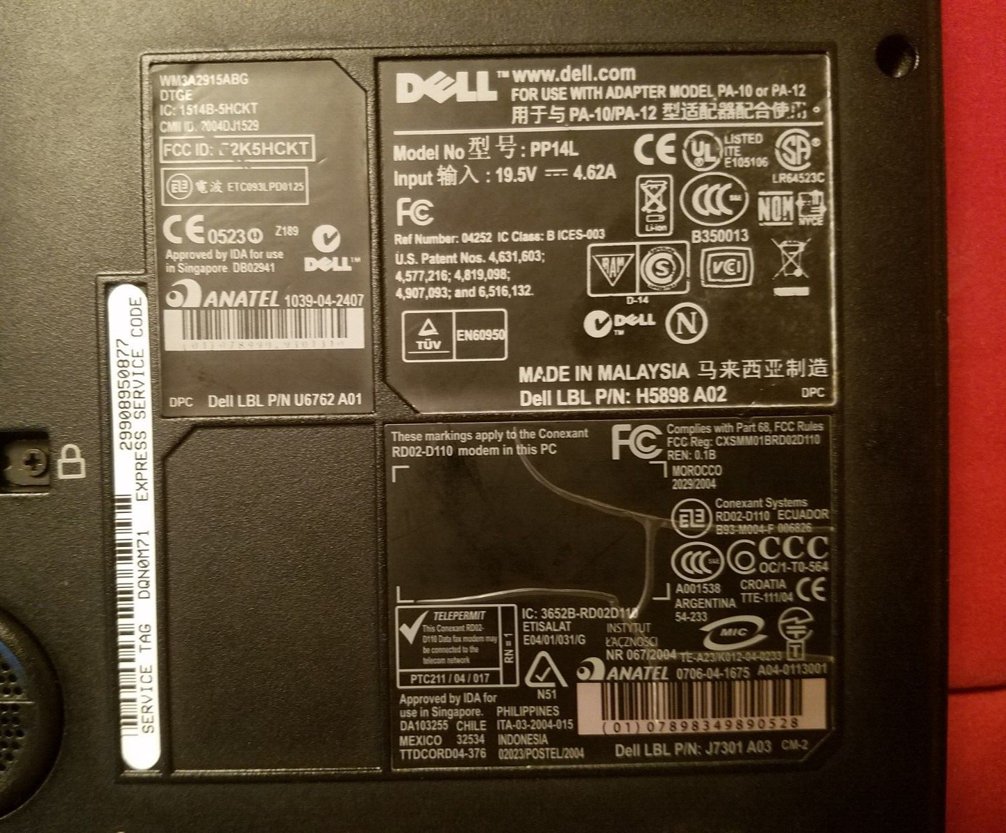 DELLInspiron 9300 Laptop 17″ 1GB 80GB HDD WinXP Radeon 300