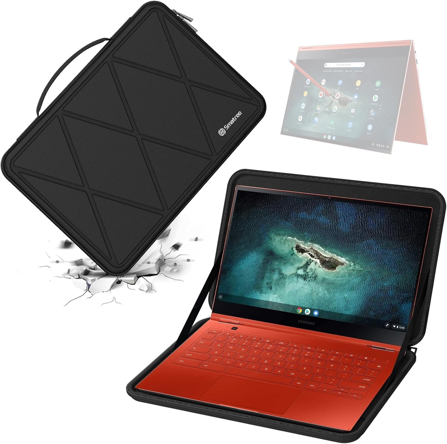 Hard EVA Protective Sleeve Case for 13.3 inch Samsung Galaxy Chromebook2 Laptop