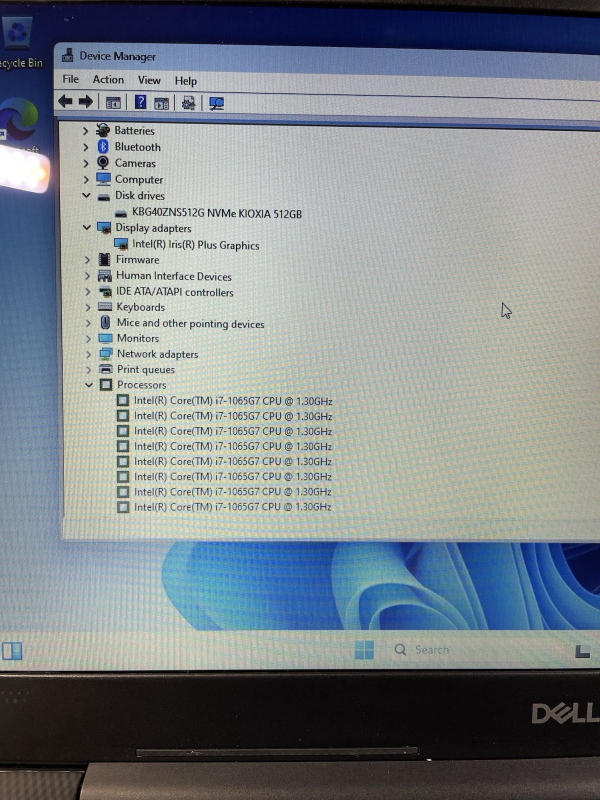 DELL Inspiron 3593 i7-1065G7 1.3GHz 12Gb RAM 512Gb NVMe Touch Win11Pro