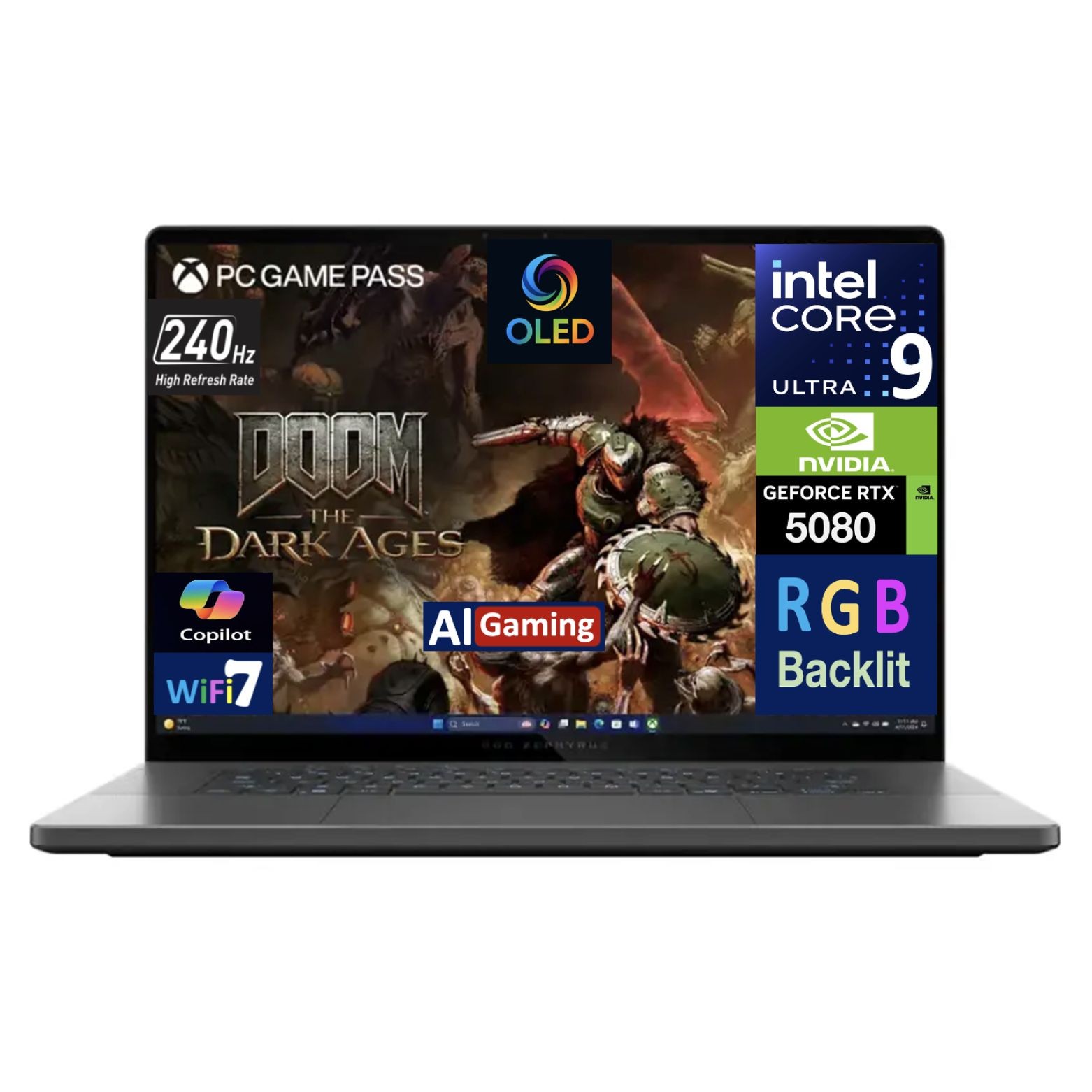 ASUS ROG Zephyrus 16″ WQXGA Intel Ultra 9-285H 32GB 2TB SSD RTX 5080 W11H Laptop