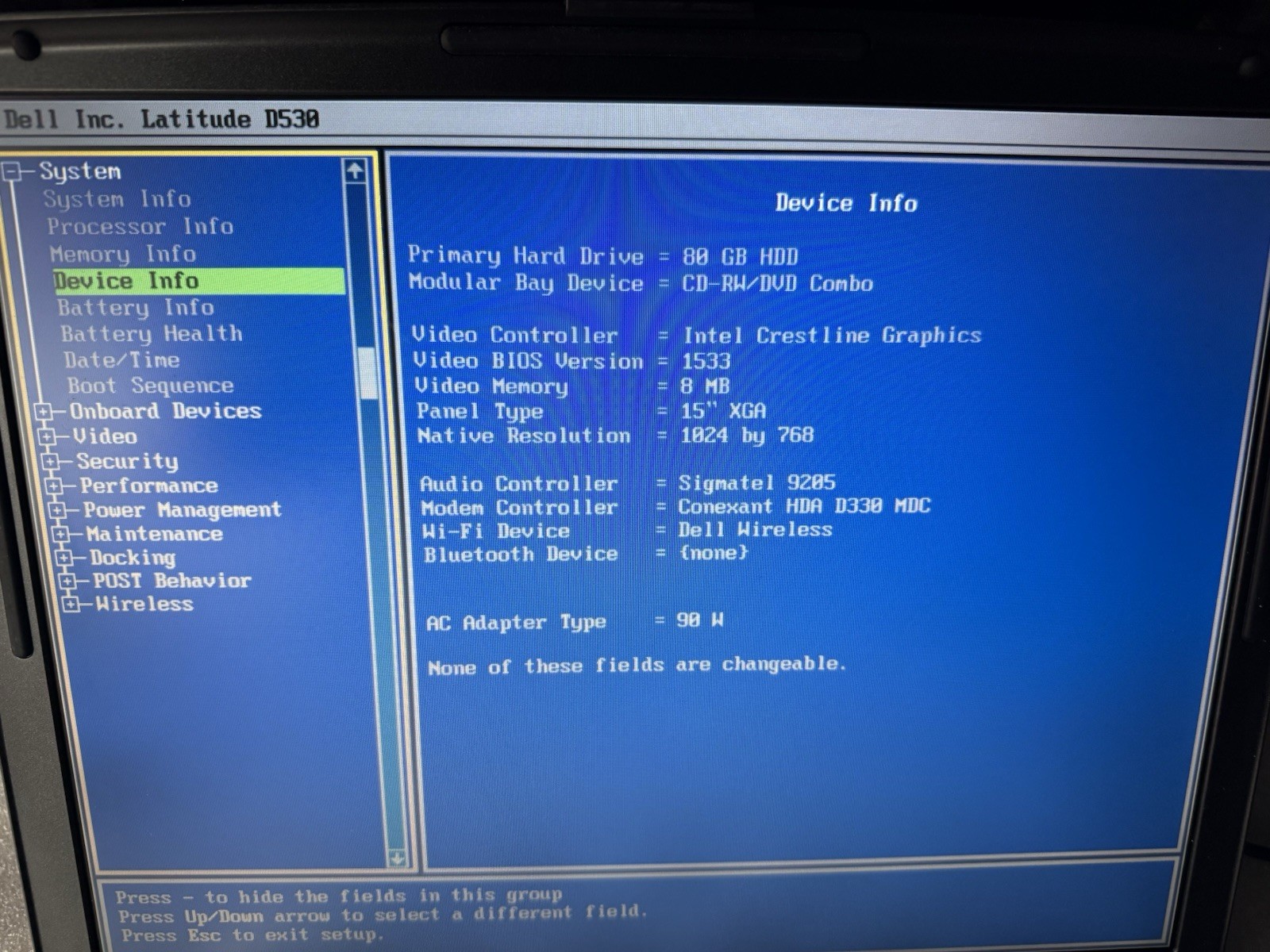 Dell Latitude D530 Intel Core 2 Duo 2.20 GHz 1GB RAM 80GB HDD No OS