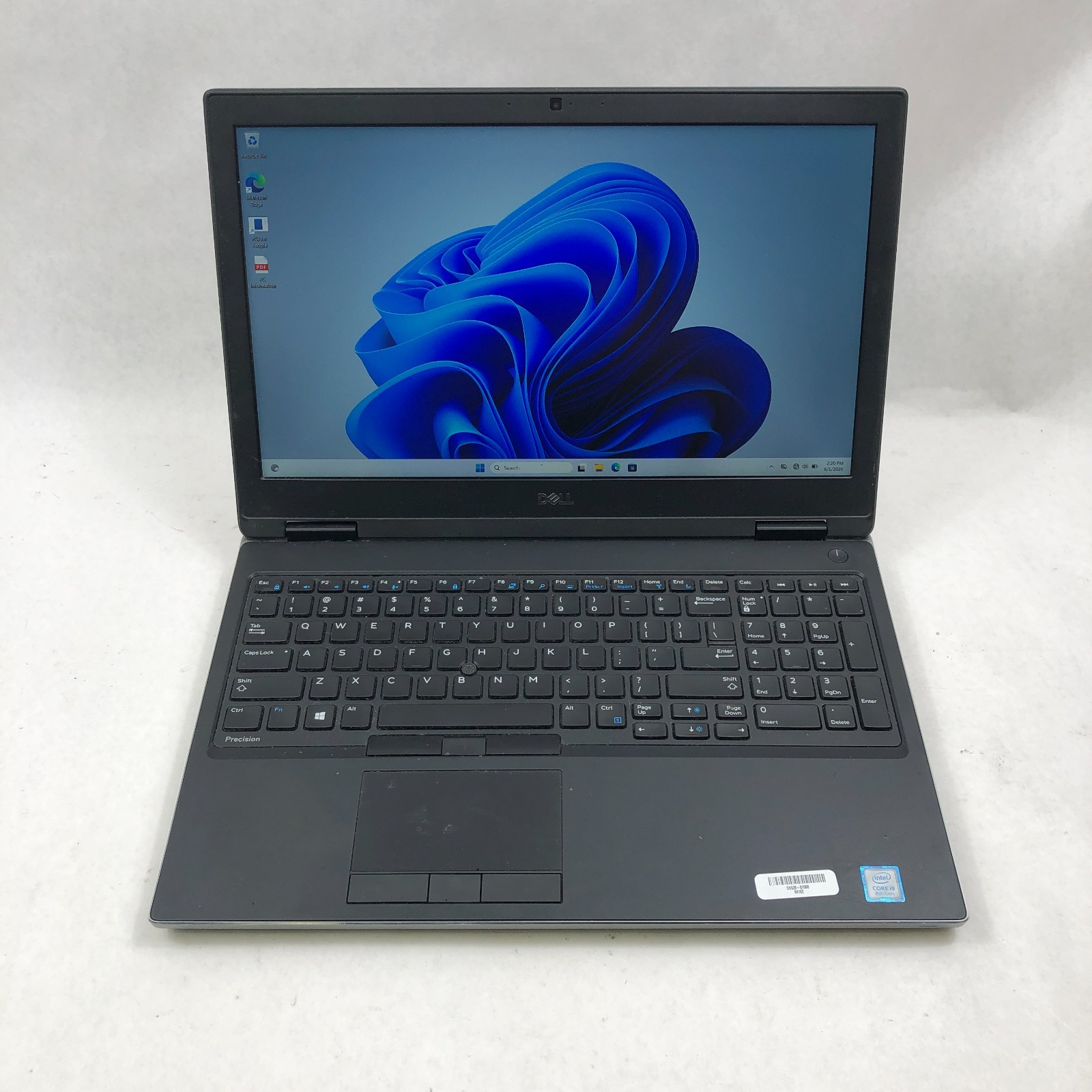 DELL PRECISION 7530 15.6″ i9-8950HK 32GB 512GB QUADRO P3200 Win 11 PRO No CoA