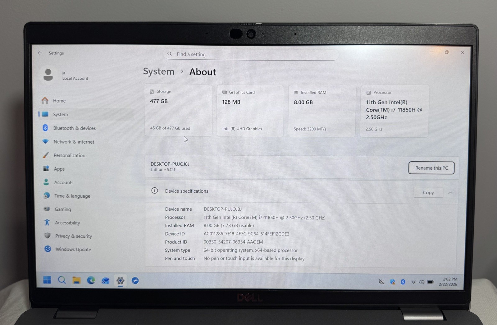 LOT OF 2 Dell Latitude 5421 i7 8/16GB RAM 256/512GB SSD | Bad Batteries | READ