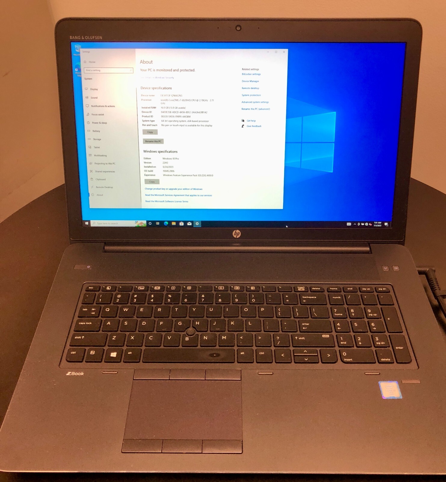 Z Book G3 by Hewlett Packard — Mobile Workstation LapTop 17″ screen