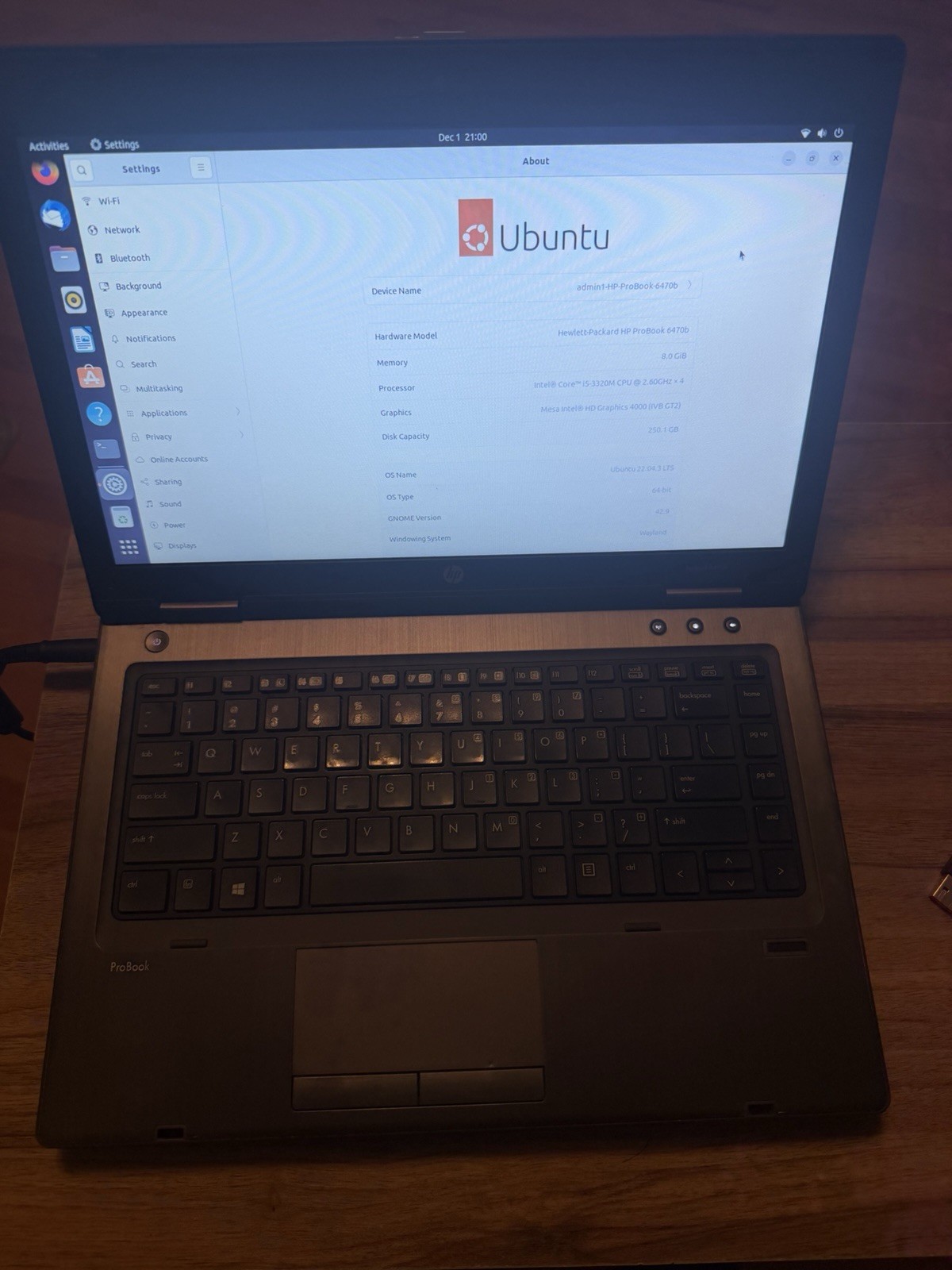 HP ProBook 6470b 14″ Laptop i5-3320M 2.6GHz 8GB 750GB DVD+RW Ubuntu