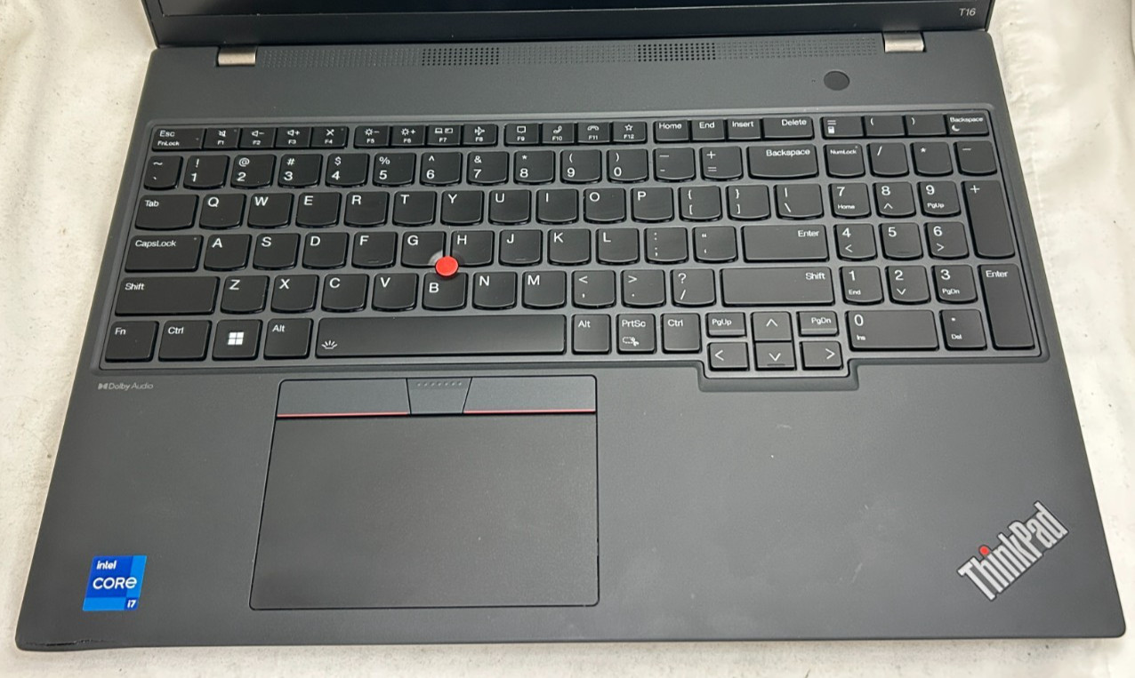 16″ Lenovo ThinkPad T16 Intel Core i7 1.7GHz 16GB RAM 512GB SSD !READ! LPT-407
