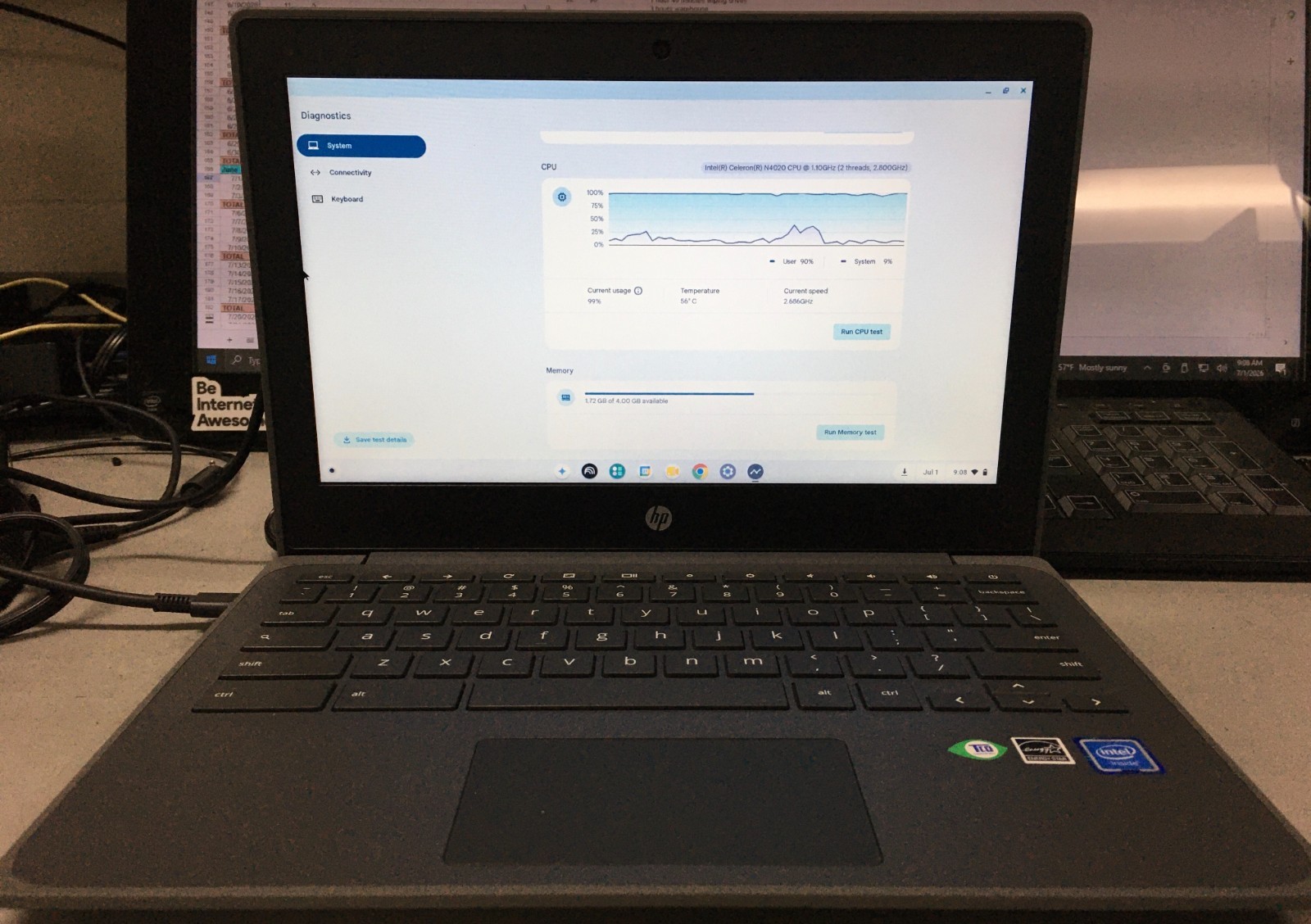 HP Chromebook 11 G8 EE Celeron N4020@1.10GHz 4GB RAM 32GB SSD w/PA | LP538