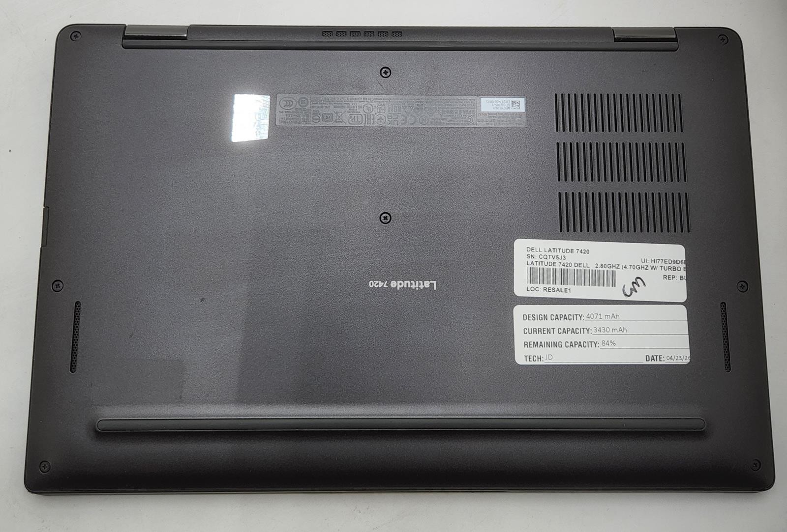DELL LATITUDE 7420 INTEL CORE /I7-1165G7 /16GB RAM /256GB NVMe /NO OS / #160907#