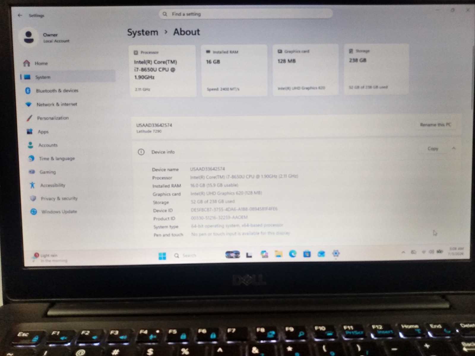 Dell latitude 7290 laptop windows 11