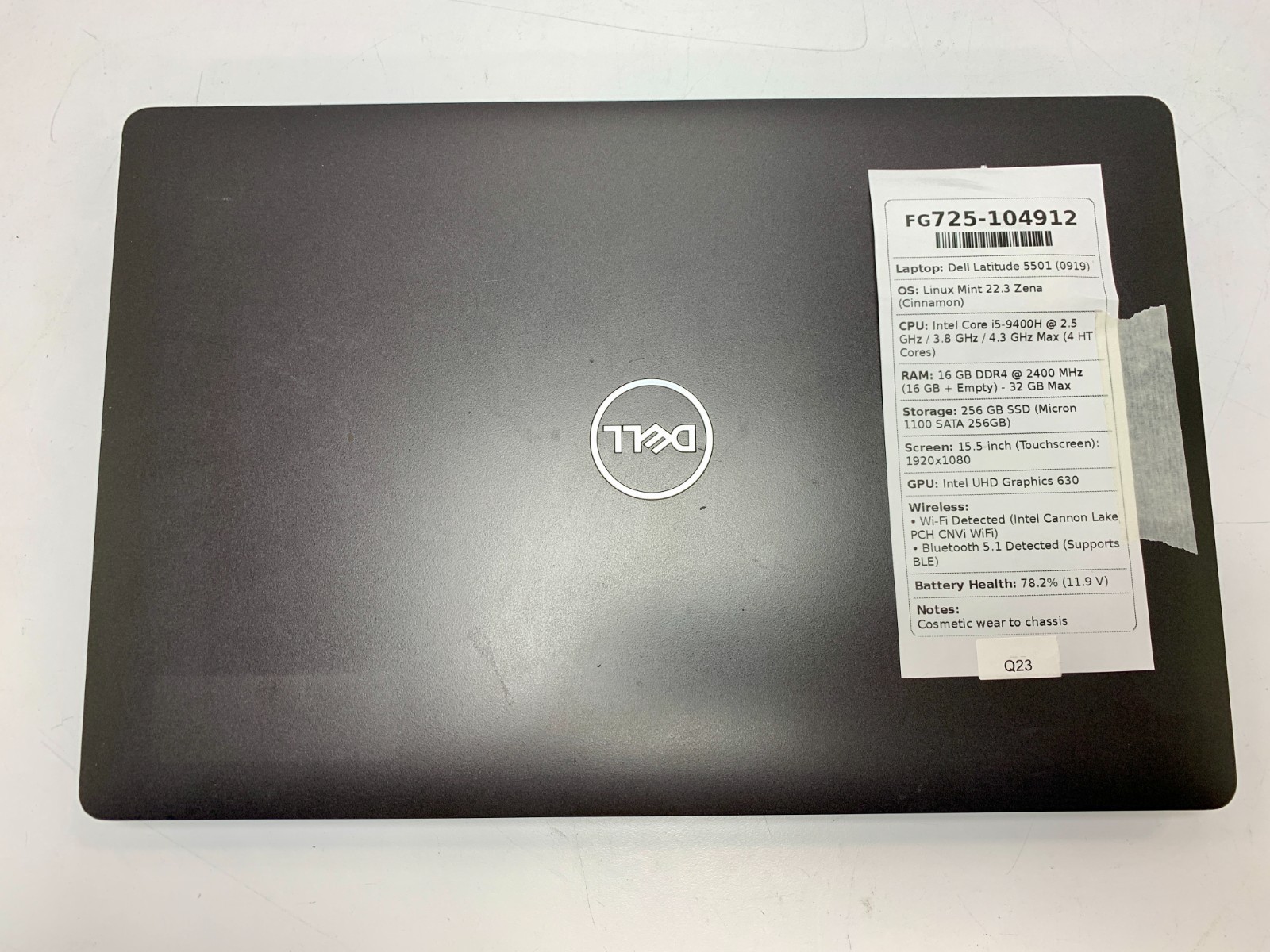Dell Latitude 5501 | i5-9400H | 16GB RAM | 256GB SSD | LINUX