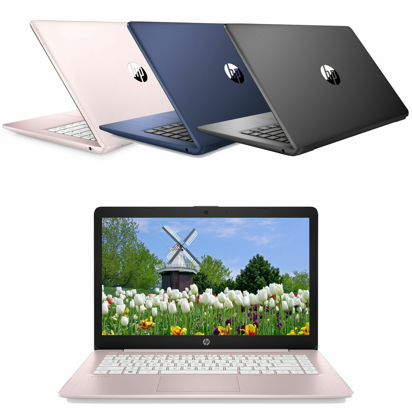 🔥NEW HP 14″ Intel N4000 2.6GHz 4GB RAM 64GB SSD 1Y Office 365 Webcam Mic Win10