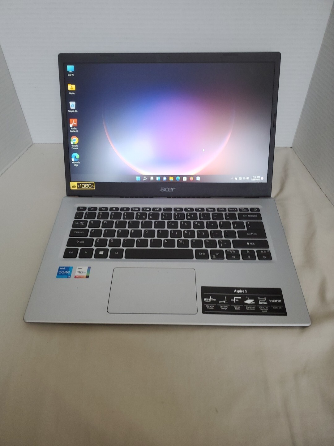 Acer Laptop A515-54 Intel Core i5-1135G7 11Gen ,256GB SSD, 8GB RAM Full HD,Win11