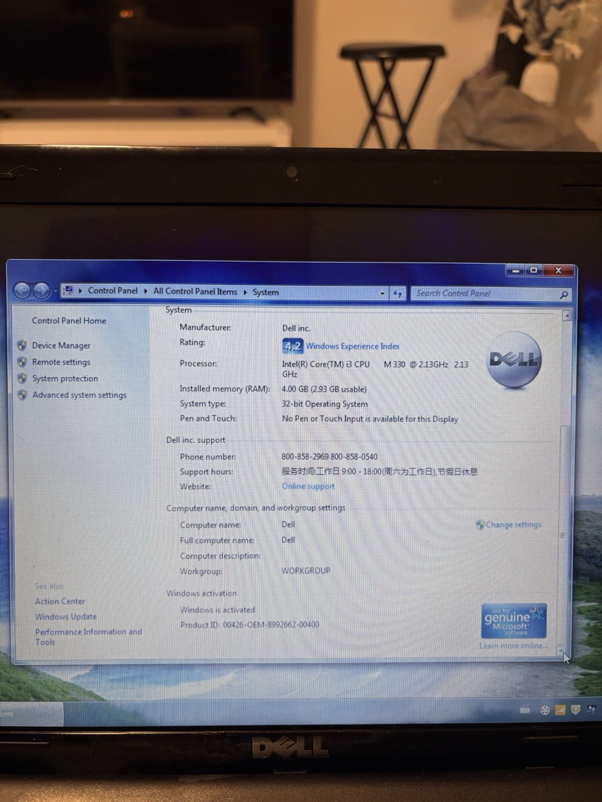 Dell Inspiron 1564 Laptop Intel I3-M330