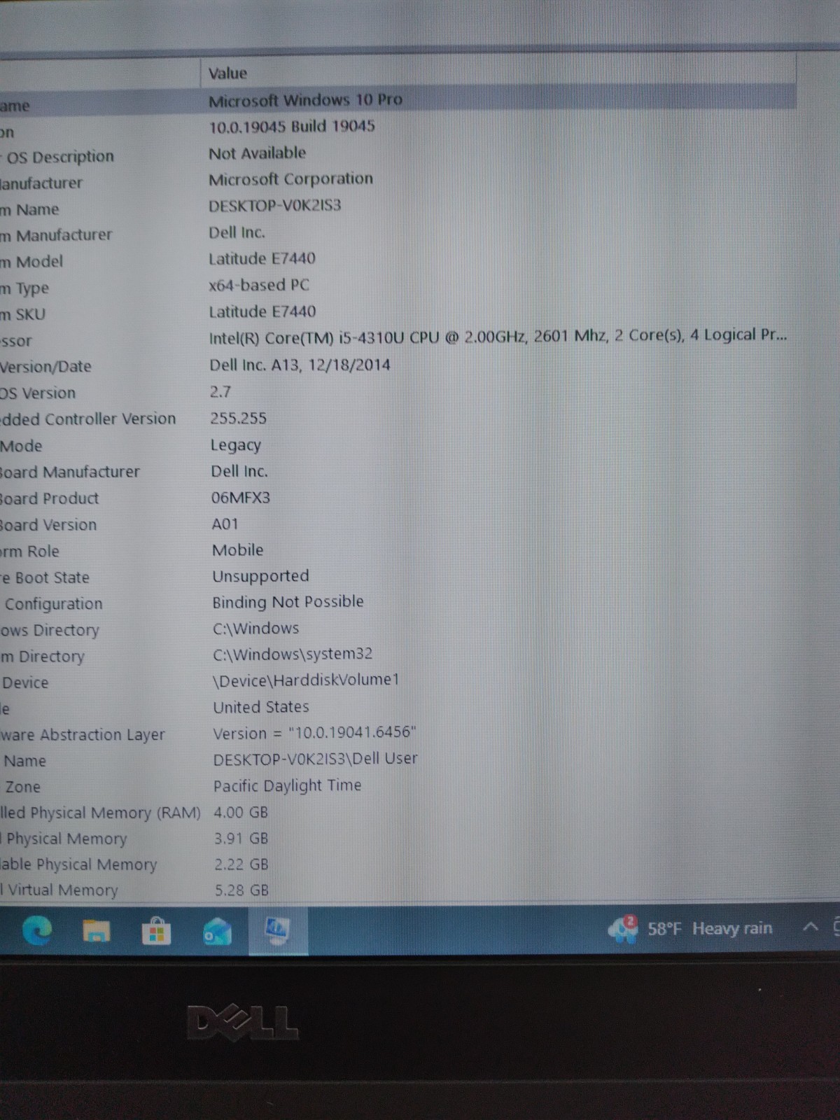 Dell Latitude E7440 14″ Intel Core i5-4310U @ 2GHz 4GB RAM 256GB SSD Win 10 Pro