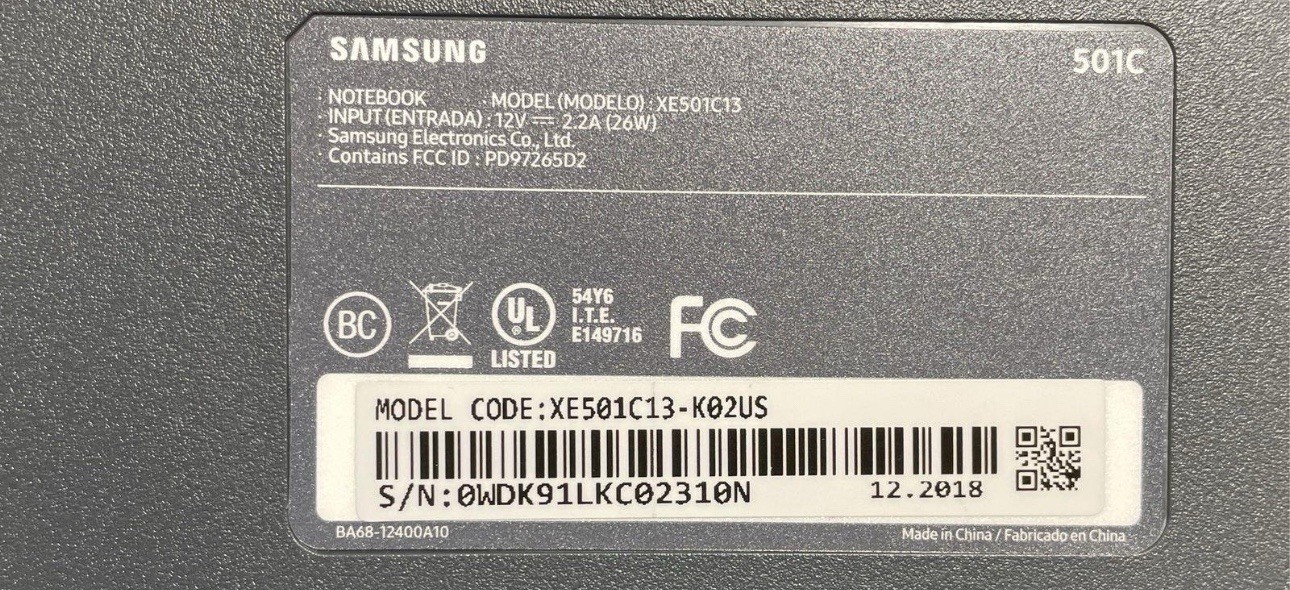 SAMSUNG CHROMEBOOK 3 XE501C13-K02US 11.6″ INTEL CELERON 4GB RAM / 32GB SSD