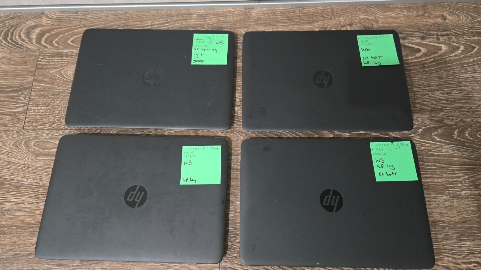 LOT x4 | HP Elitebook 840 G2 14″ Laptop | i5-5300U | 16GB RAM | 256GB SSD | W10P