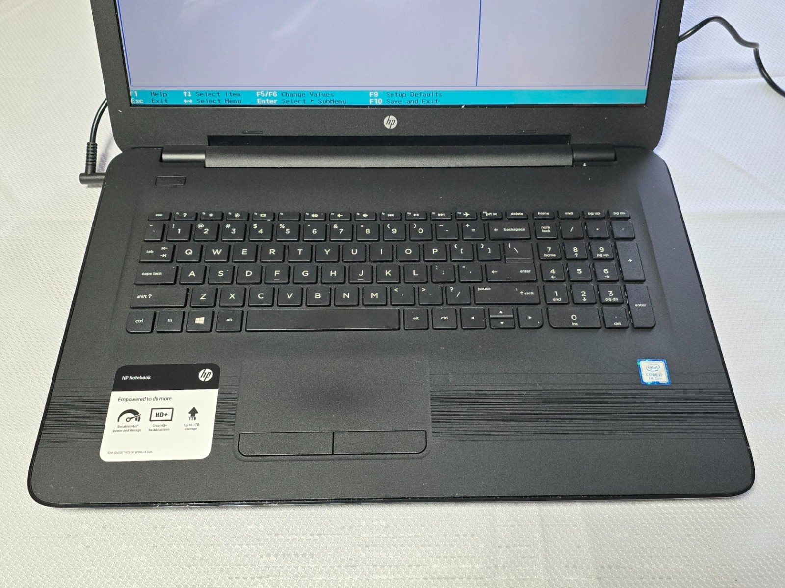 HP 17-X115DX Laptop – Intel i7 /8GB Ram/ Boots To Bios