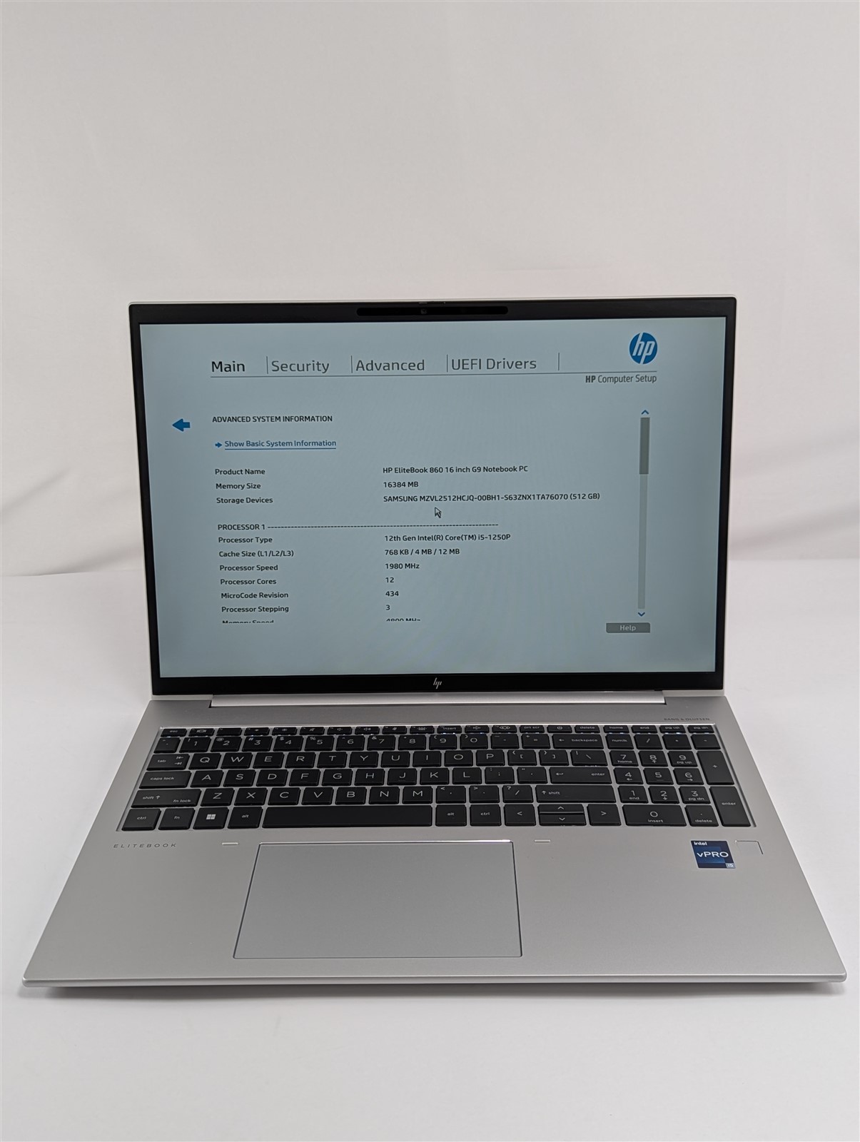HP EliteBook 860 G9 2022 16” i5-1250P 1.7GHz 16GB RAM 512GB SSD FHD