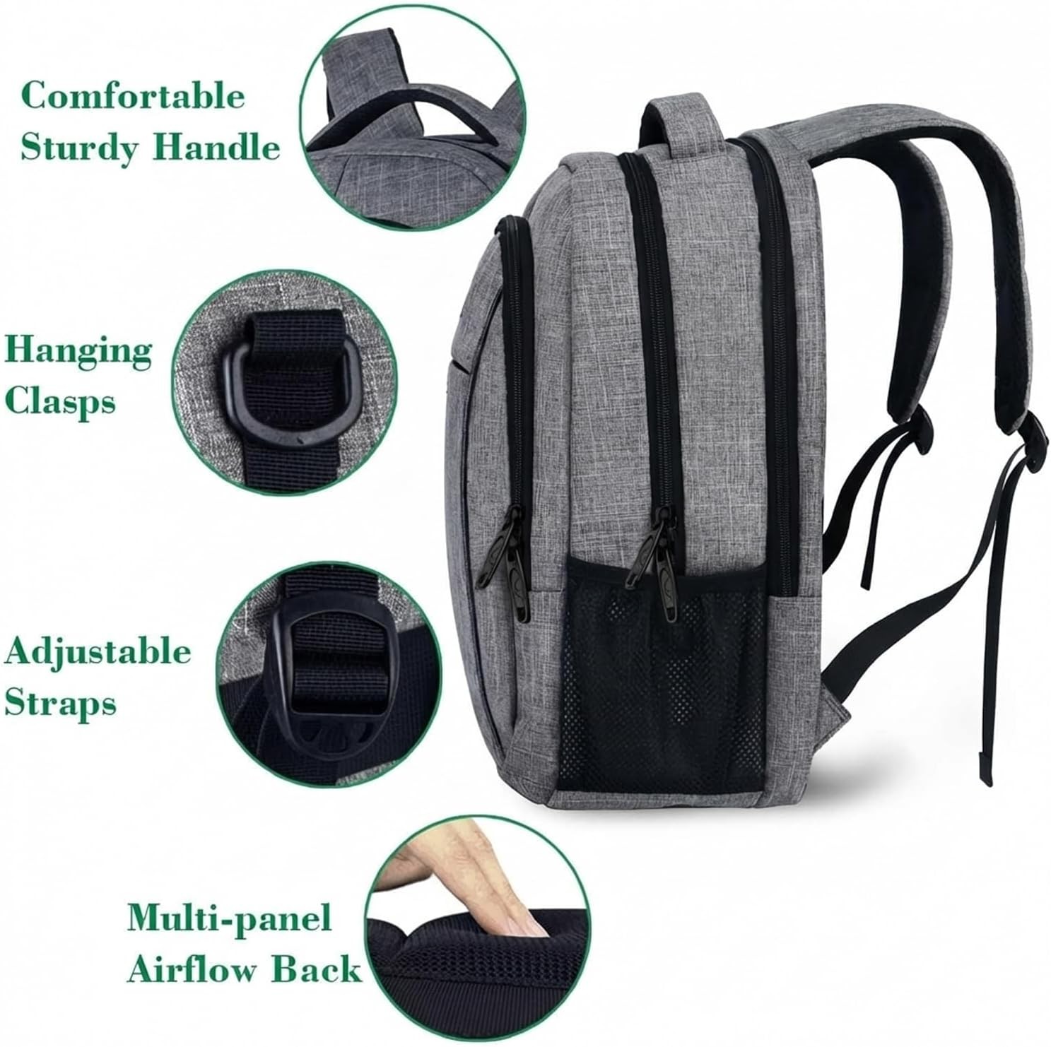 Travel Laptop Backpack, Business Anti Theft Slim Sturdy Laptops Backpack Fits 15