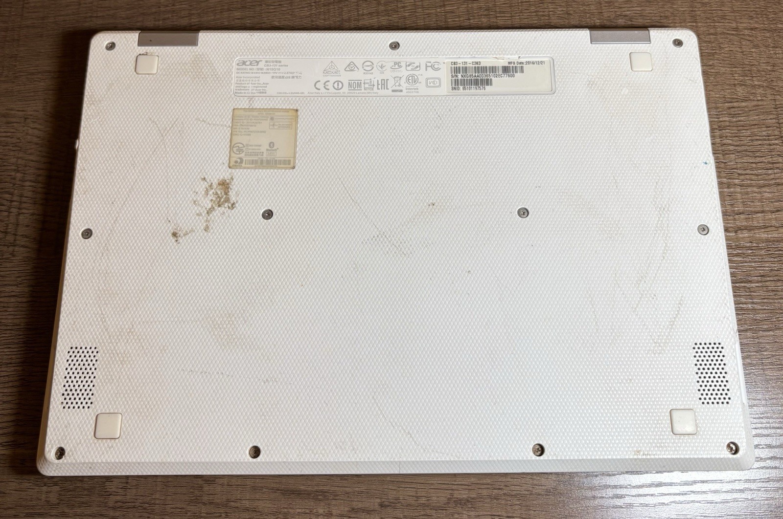 ACER N15Q8 Laptop Intel UNK Storage 11.6 in Screen Wi-Fi No Charger For Parts