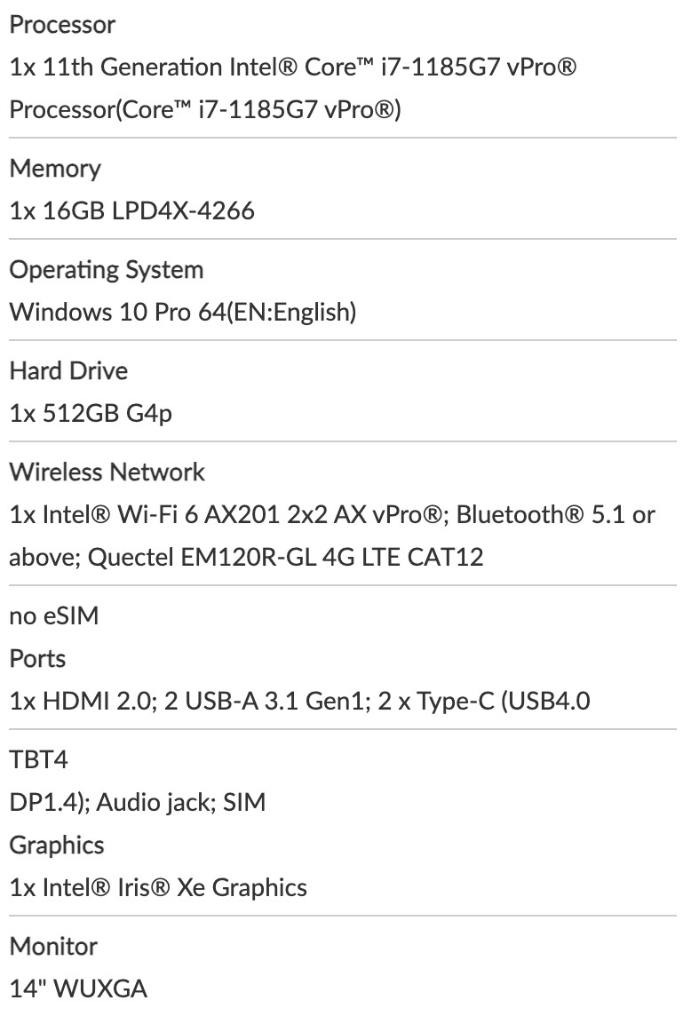 Lenovo ThinkPad X1 Yoga Gen 6 (LTE) 14″ Touch i7 1185G7/ 16GB LPD4X /512GB SSD