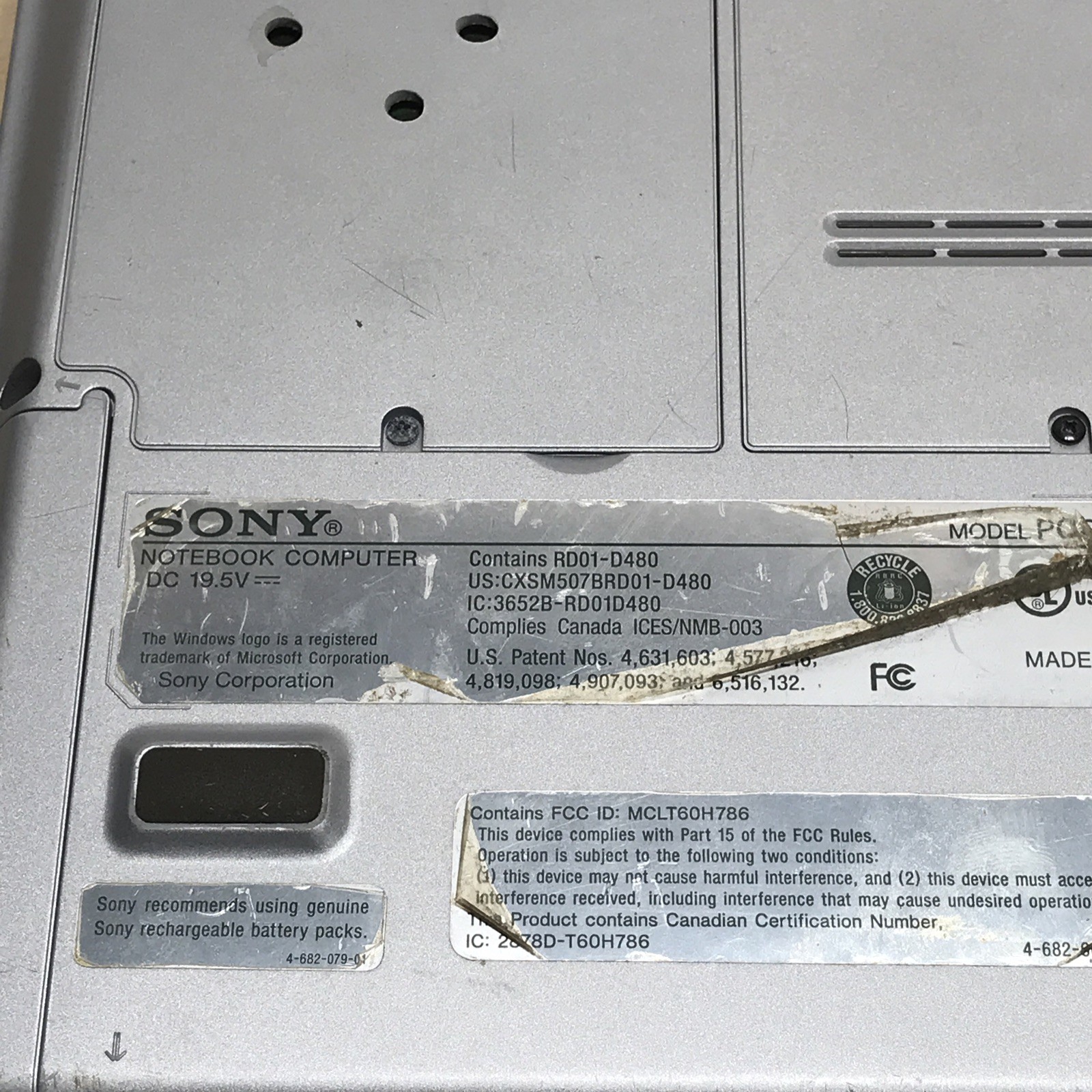 Vintage Sony Vaio PCG-K13 PCG-9P6L 15.4″ Laptop