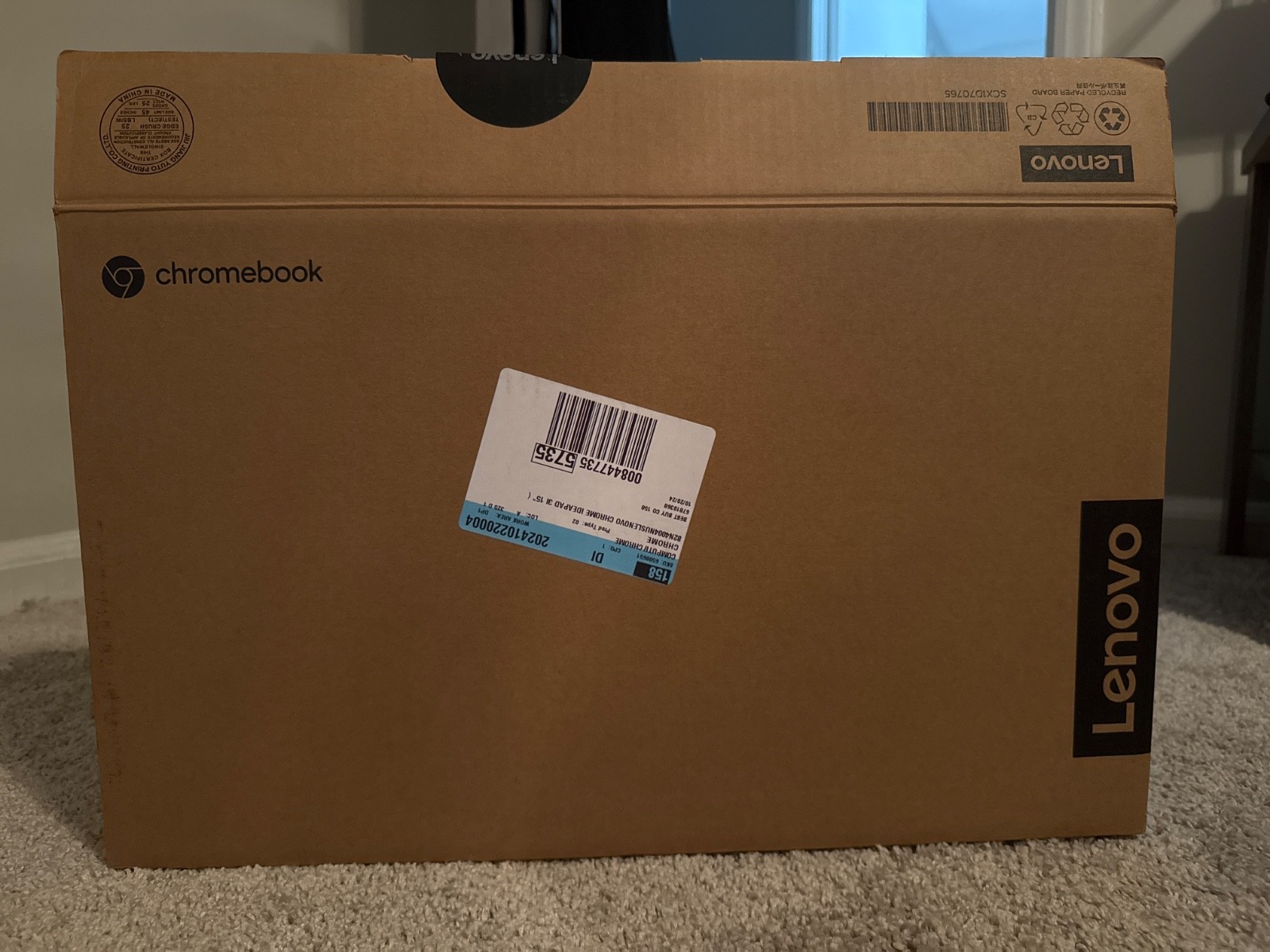Lenovo Chromebook Laptop IdeaPad3- 64gb emmc, 15.6 display