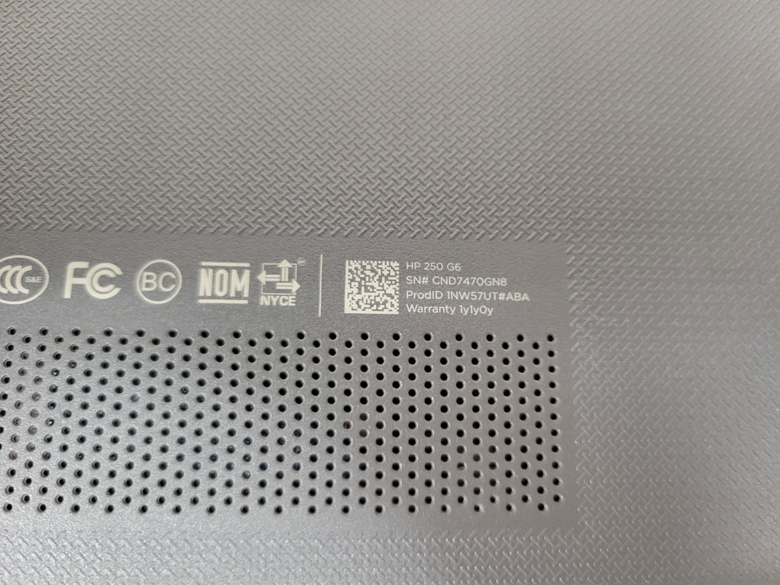 HP 250 G6 i5-7200U@2.5GHz 8GB RAM *AS IS/No HDD/No OS/No Battery/BIOS* | LP436